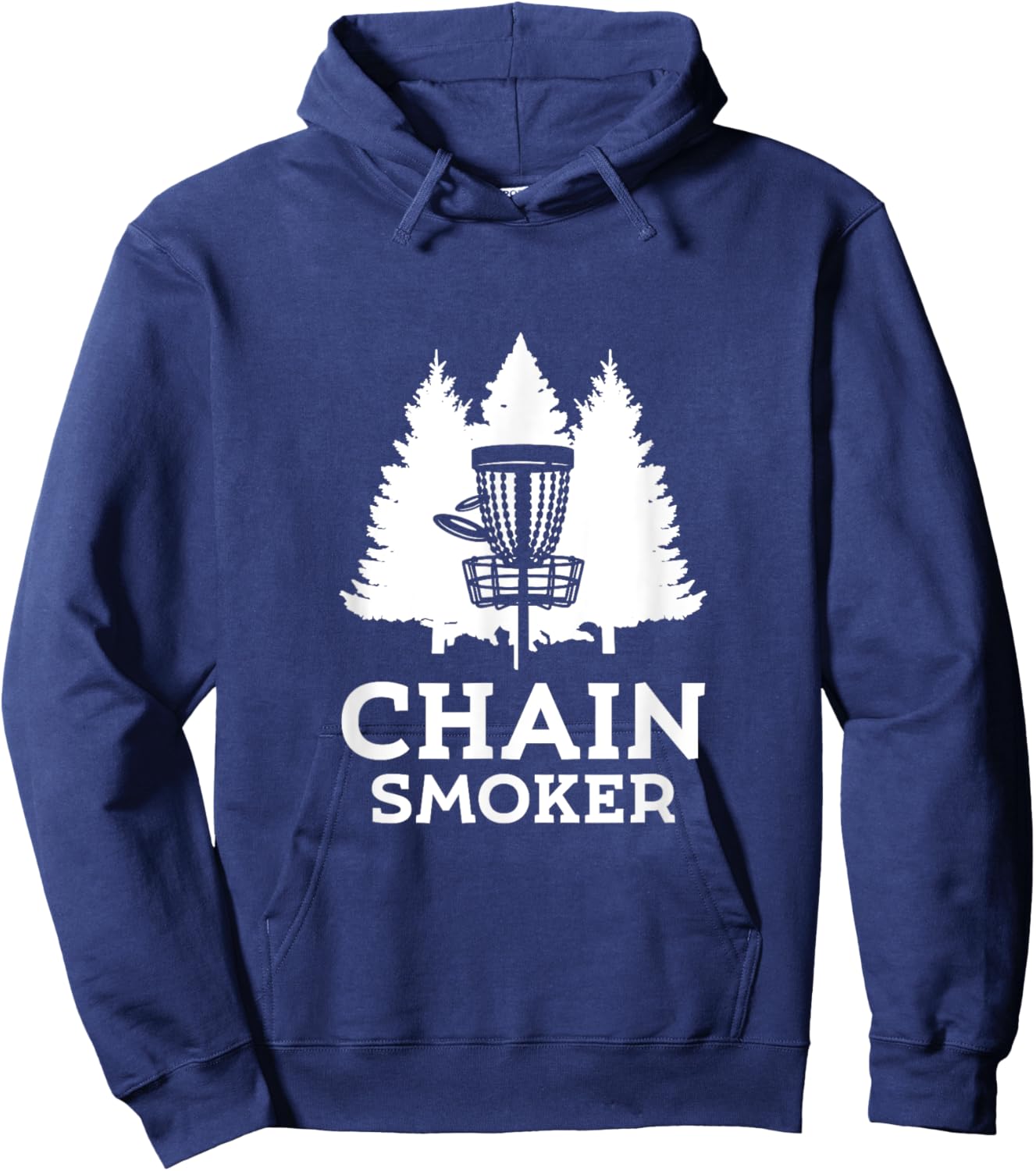 Chain Smoker, Funny Disc Golf Hoodie - Hoodie | Navy