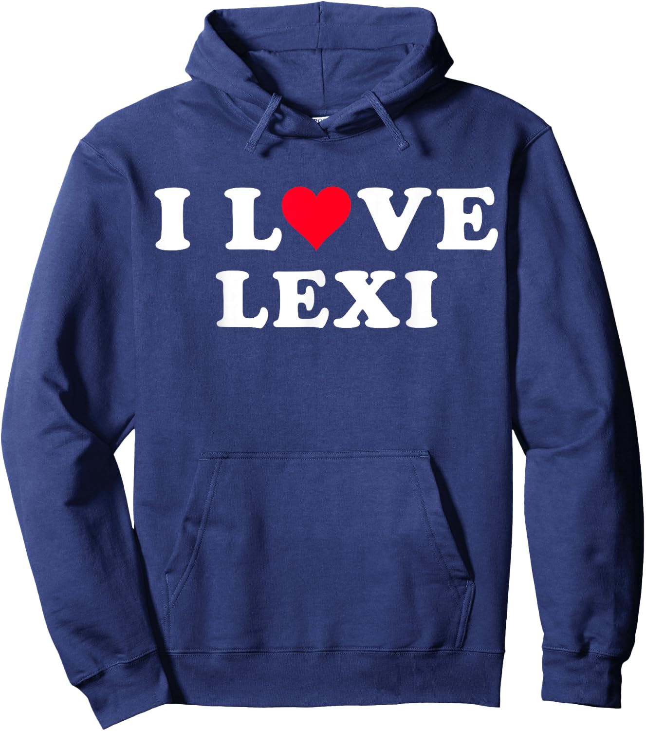 I Love Lexi Matching Girlfriend & Boyfriend Lexi Name Hoodie - Hoodie | Navy