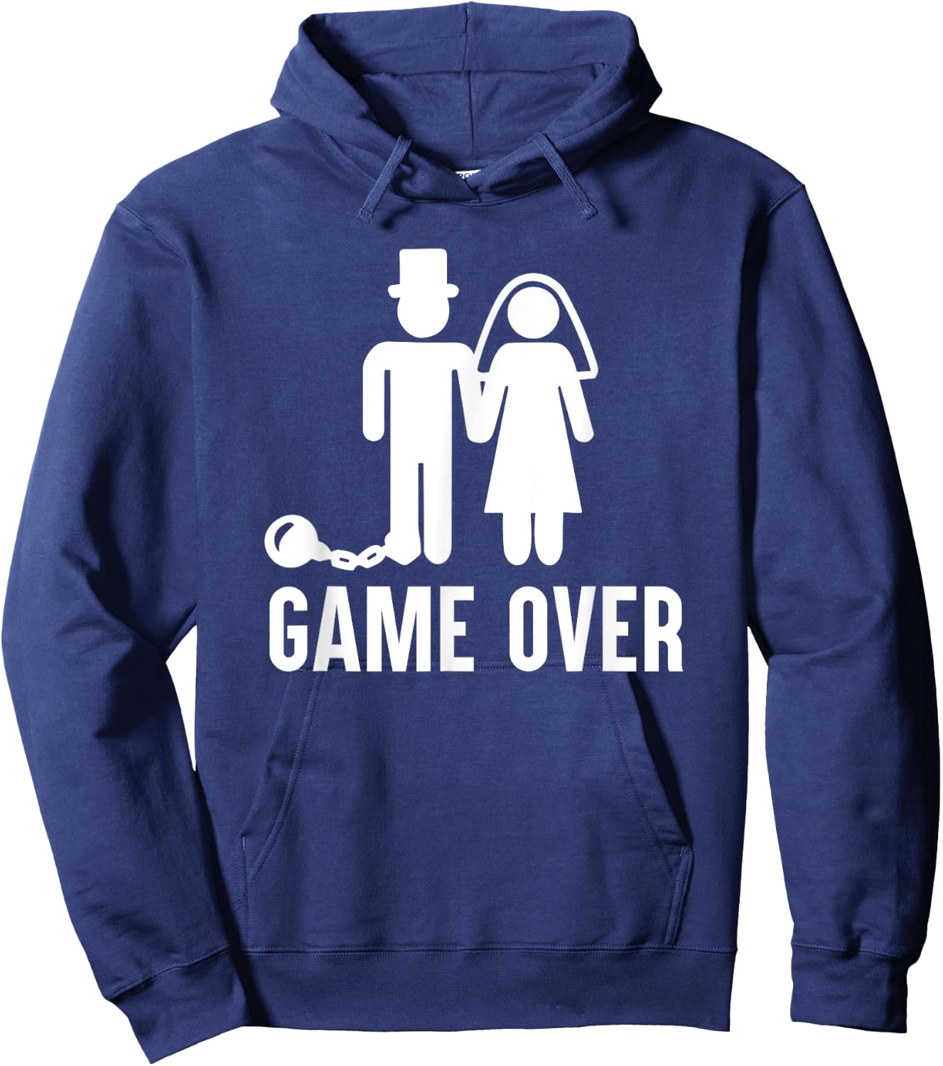 Funny Bride Groom Wedding Bachelor Bachelorette Party Hoodie - Hoodie | Navy