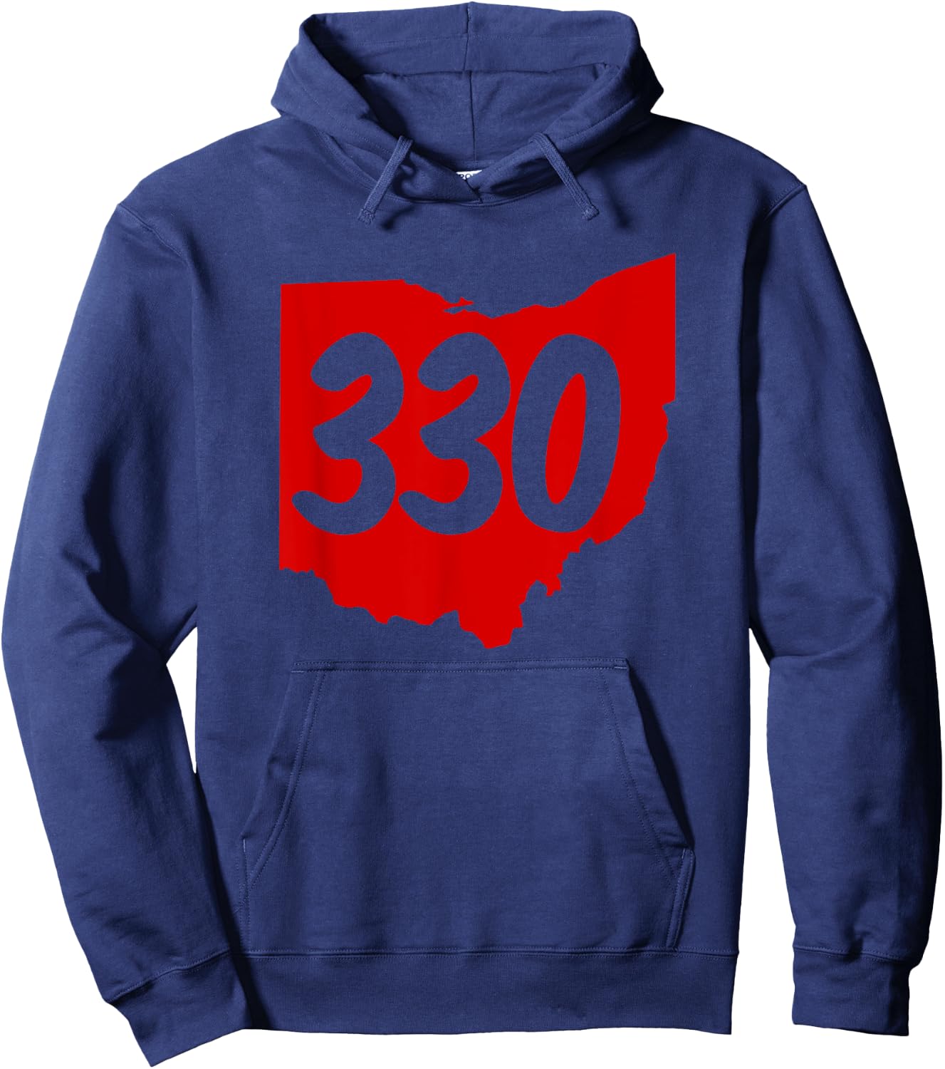 Akron Warren Canton Youngstown Ohio 330 Area Code Hoodie - Hoodie | Navy