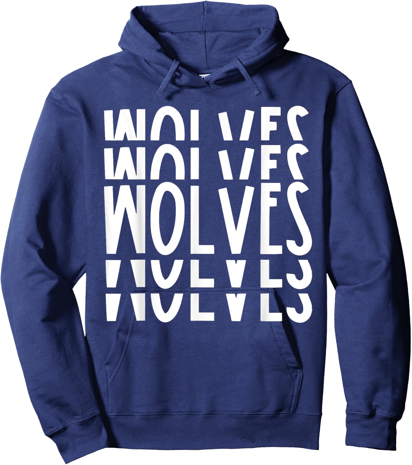 Wolves School Sports Team Mascot Town Go College Athlete Hoodie - Hoodie | Navy