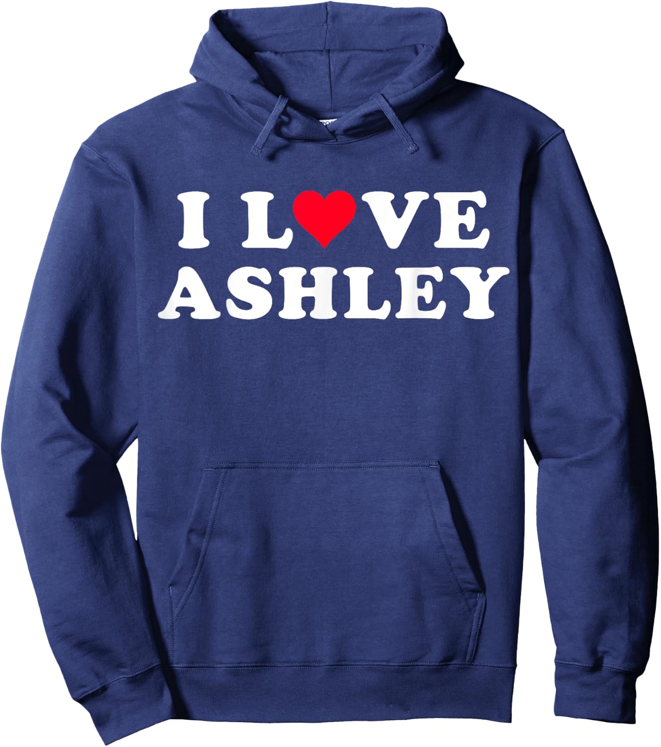 I Love Ashley Matching Girlfriend & Boyfriend Ashley Name Hoodie - Hoodie | Navy