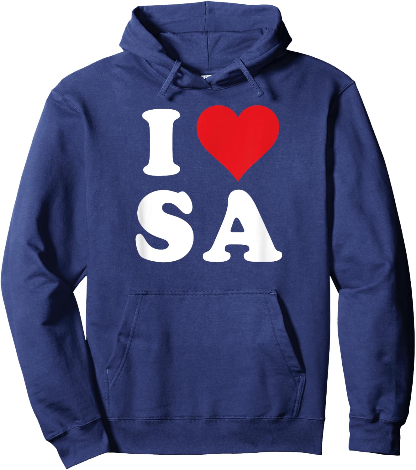 I Love SA Initials I Heart S.A. First Last Name S A Hoodie - Hoodie | Navy