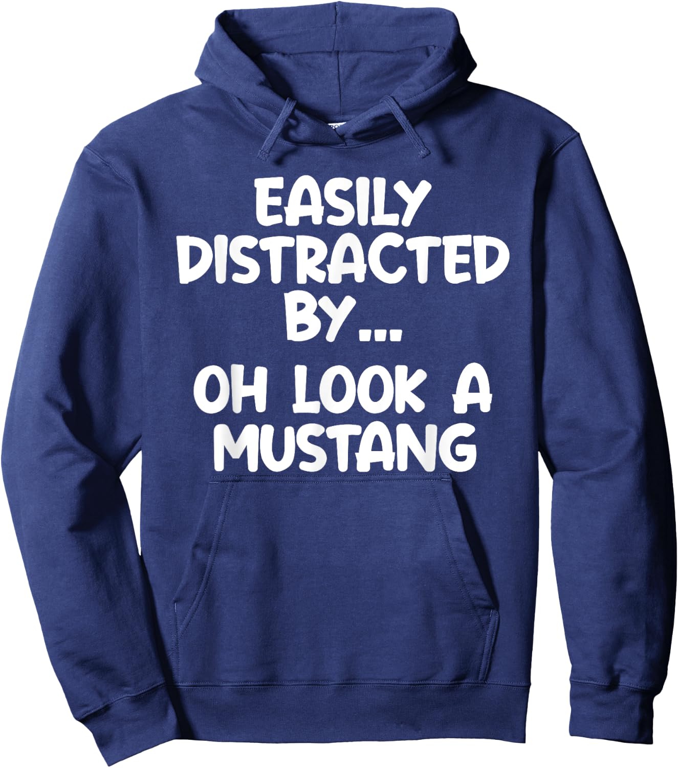 Funny Mustang Horse Equine Joke Hoodie - Hoodie | Navy