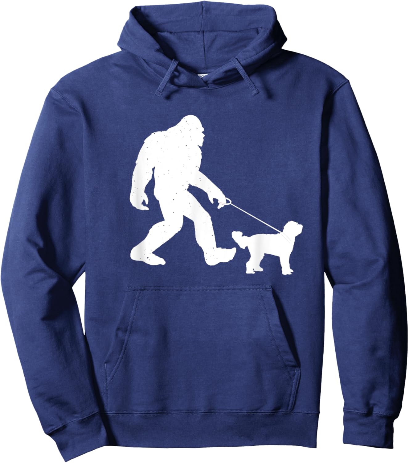 Bigfoot Walking Goldendoodle Dog The Dood Doodle Mom Funny Hoodie - Hoodie | Navy