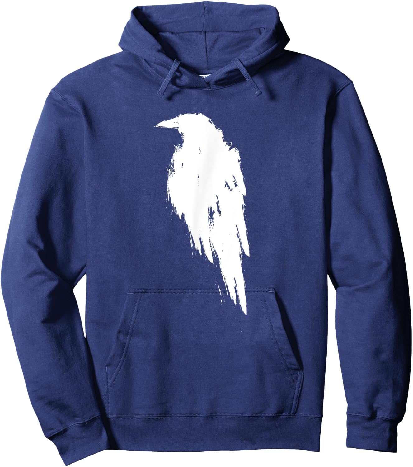 Retro Vintage White Raven Crow Hoodie - Hoodie | Navy