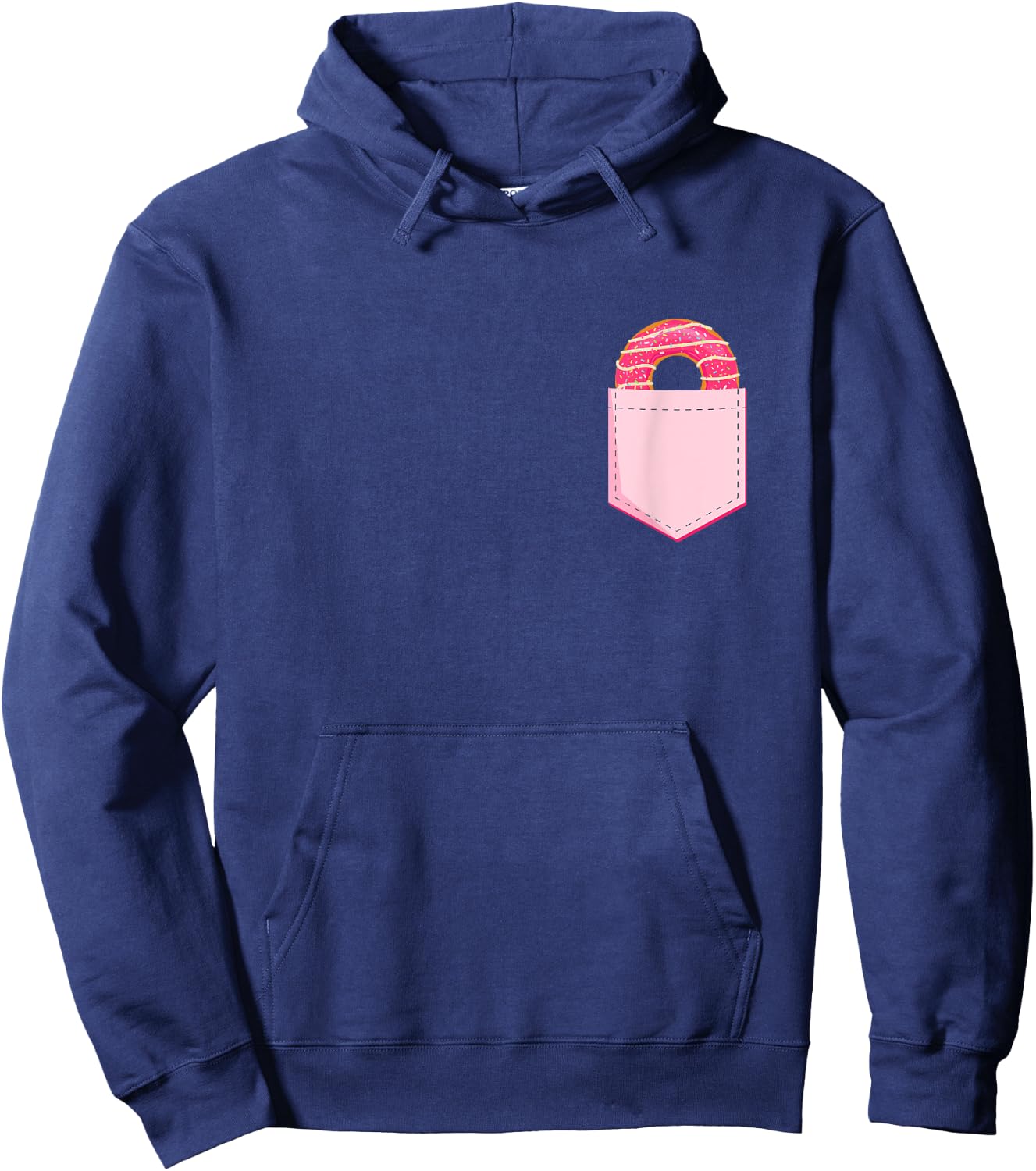 Pocket Donut - Funny Pocket Size Doughnut Donut Lover Hoodie - Hoodie | Navy