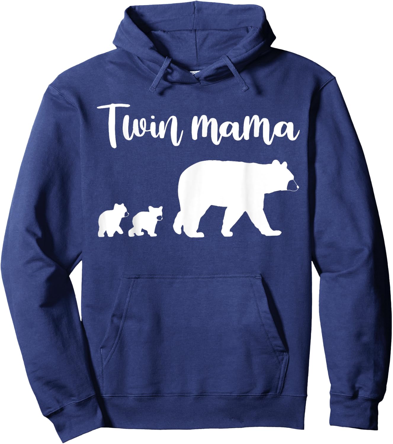 Funny Twin Mom Gift Mother Cool Mama Bear And Cubs Hoodie - Hoodie | Navy