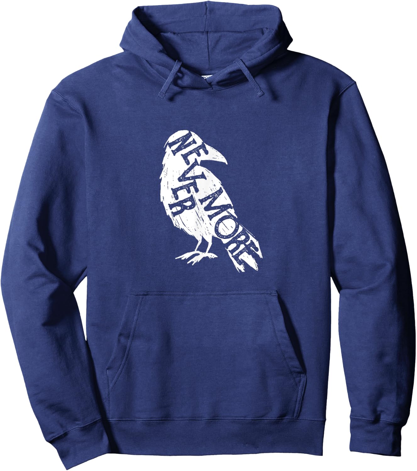 Nevermore Poe Raven - Cool Edgar Allen Poe Raven Hoodie - Hoodie | Navy