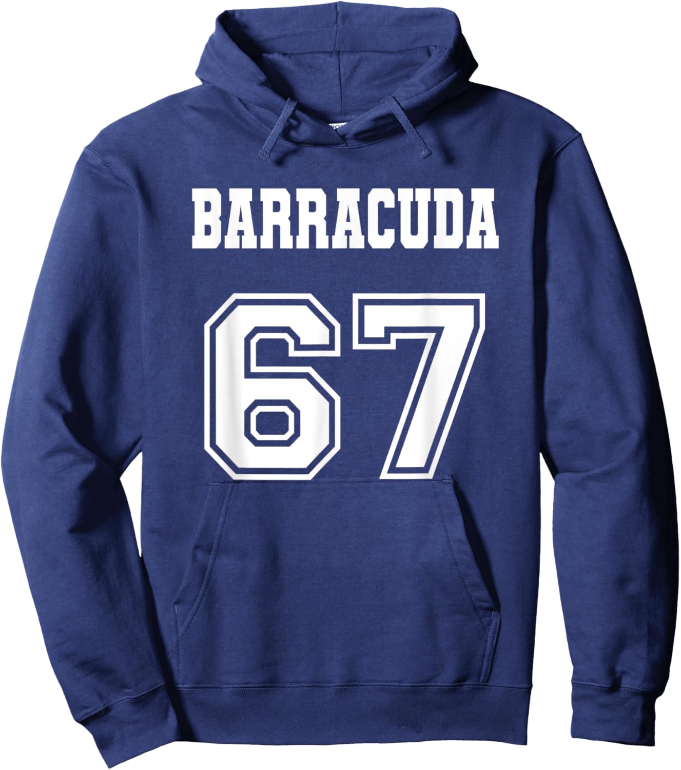 Jersey Style Barracuda 67 1967 Old School Muscle Car Fishing Hoodie - Hoodie | Navy