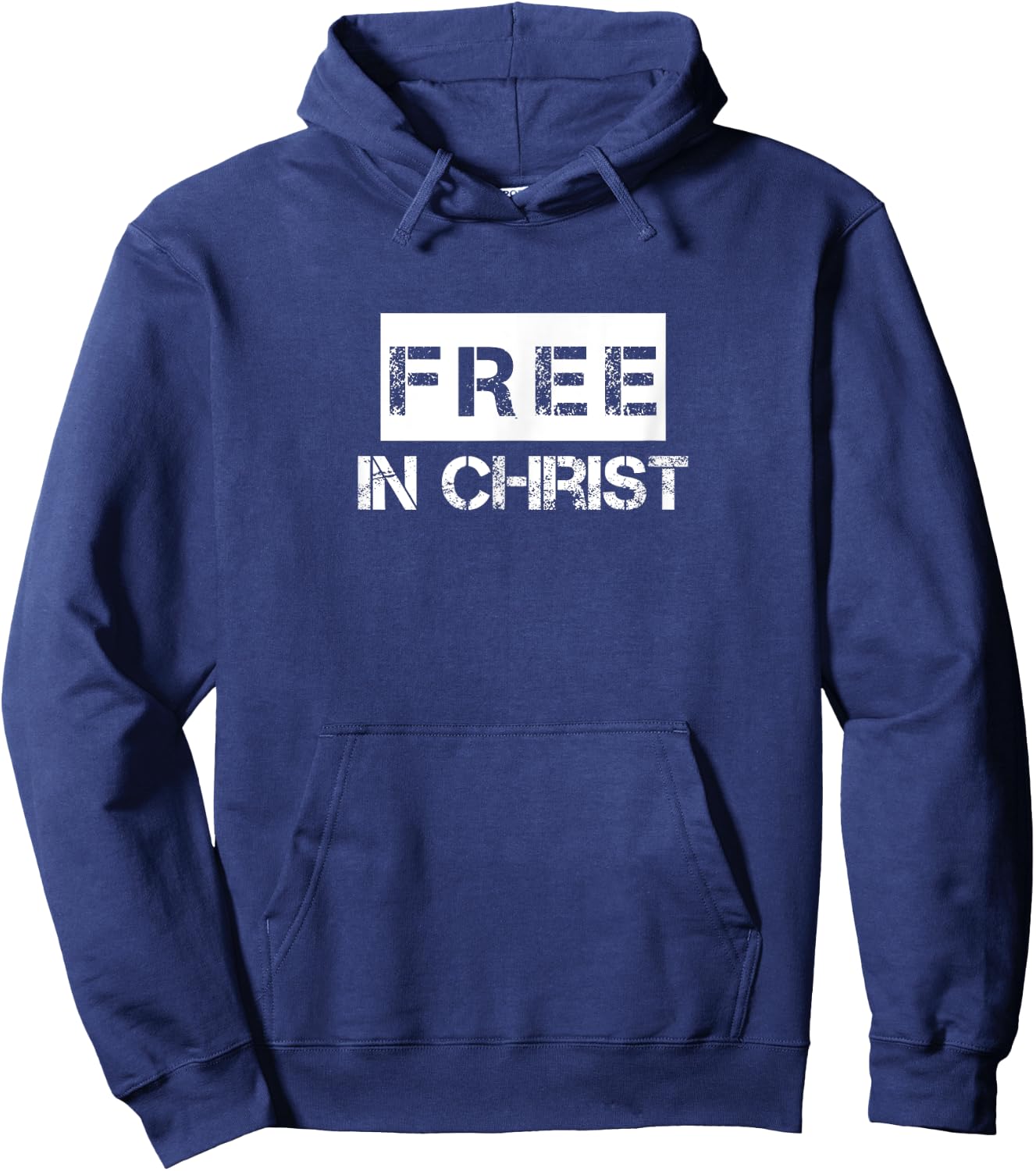 Free in Christ Christian Design ,Women,Youth Hoodie - Hoodie | Navy