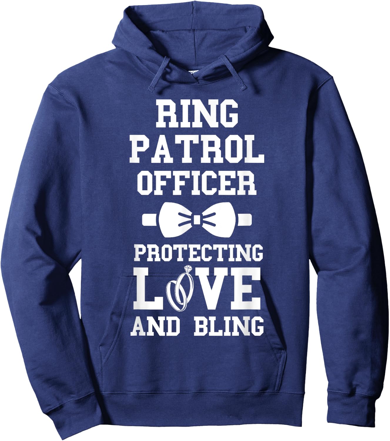 Ring Patrol Officer Wedding Party Ring Bearer Ring Hoodie - Hoodie | Navy
