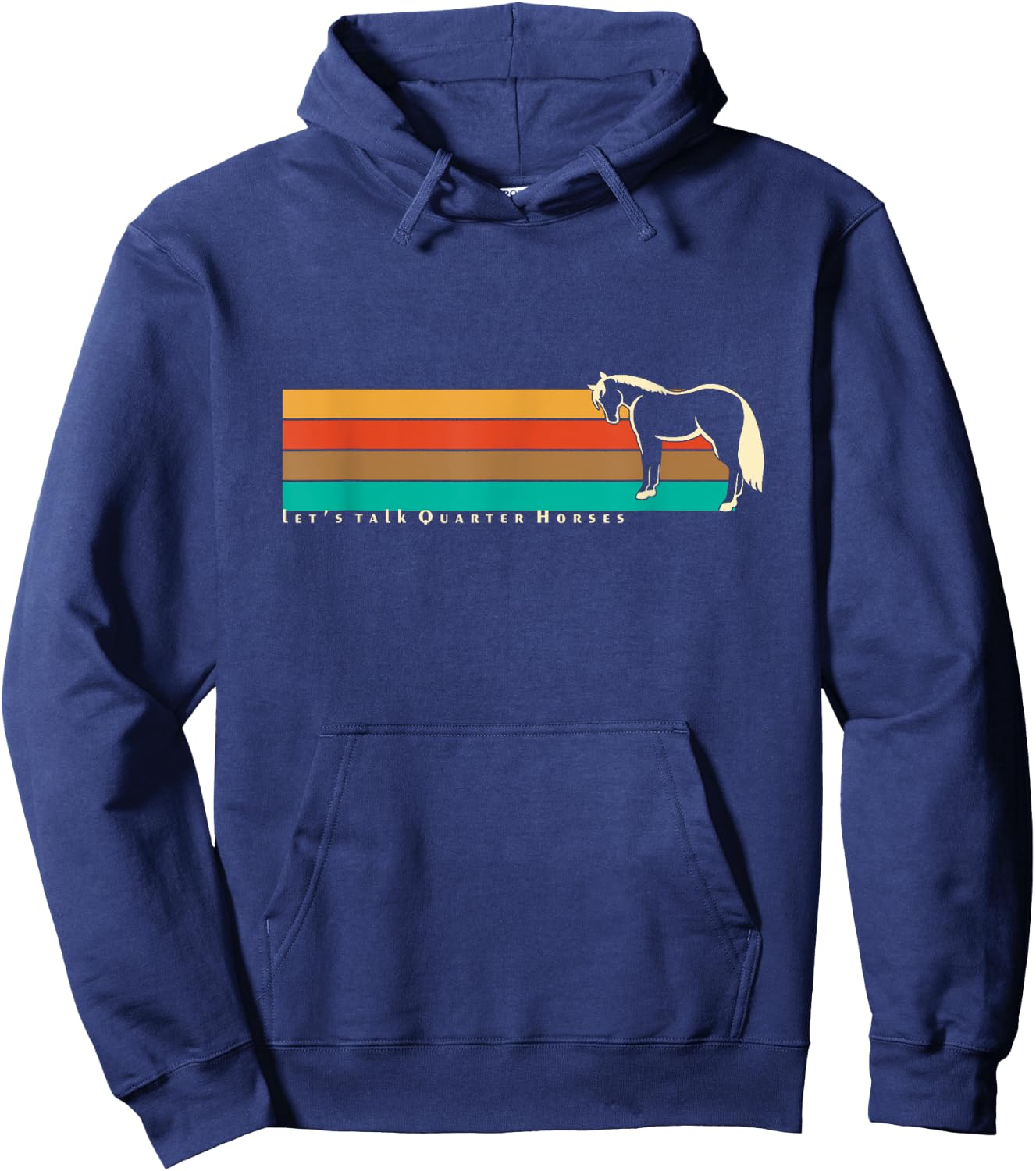 Let's Talk Quarter Horses | NickerStickers AQHA Equestrian Hoodie - Hoodie | Navy