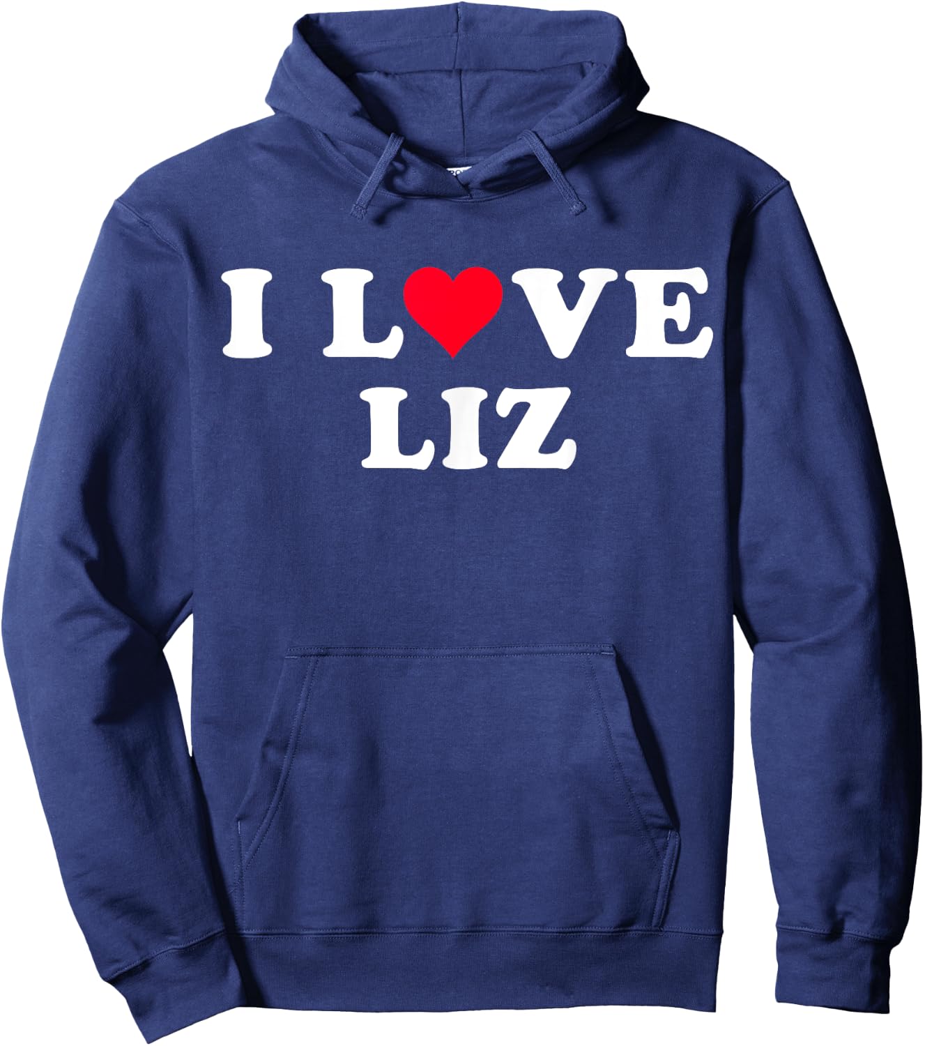 I Love Liz Matching Girlfriend & Boyfriend Liz Name Hoodie - Hoodie | Navy