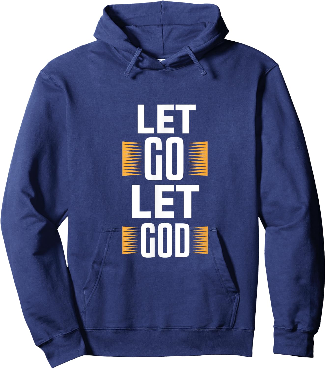 Let Go Let God - Christian God Faith Hope & Jesus - Pillars Hoodie - Hoodie | Navy