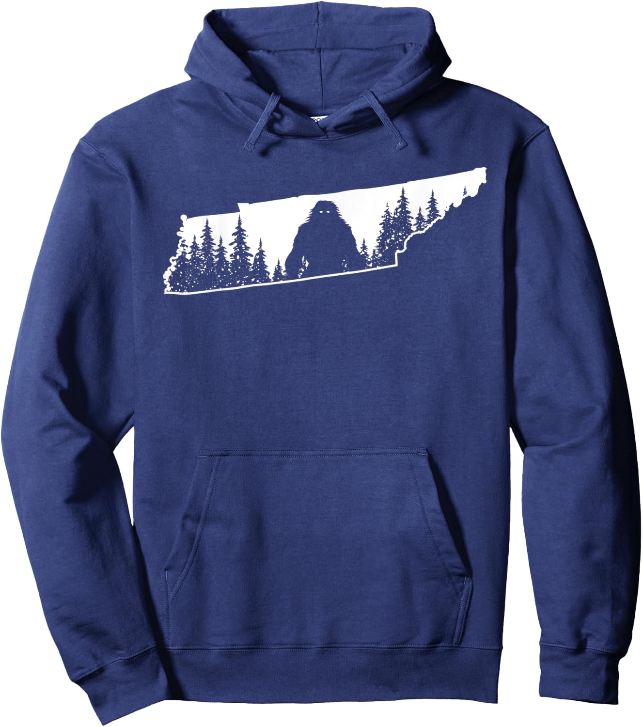 Tennessee Bigfoot Nature State Pride Sasquatch Silhouette Hoodie - Hoodie | Navy