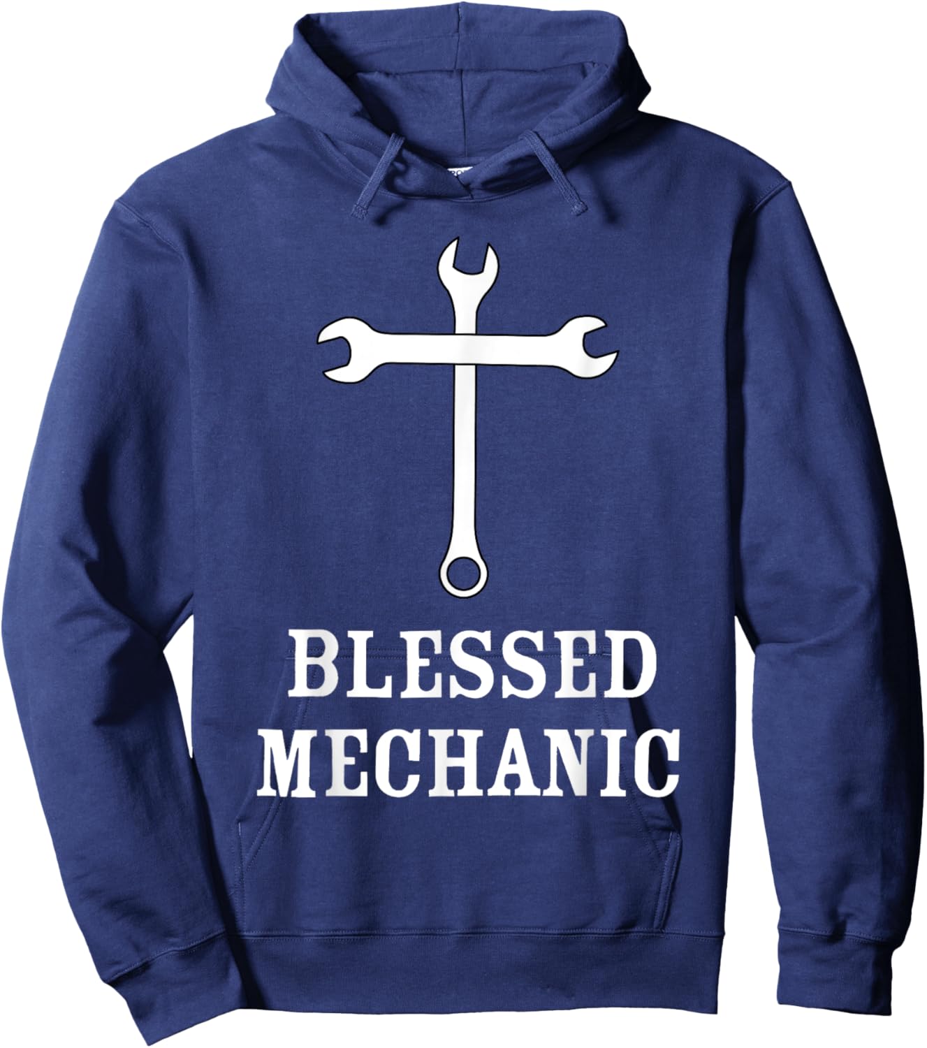 Blessed Mechanic Christian Faith Mechanic Christianity Gift Hoodie - Hoodie | Navy