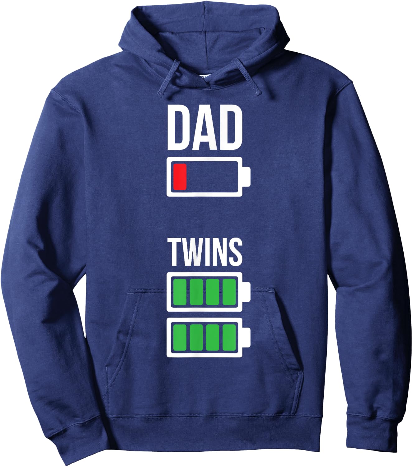 Dad of twins funny parenting sarcastic jokes Hoodie - Hoodie | Navy