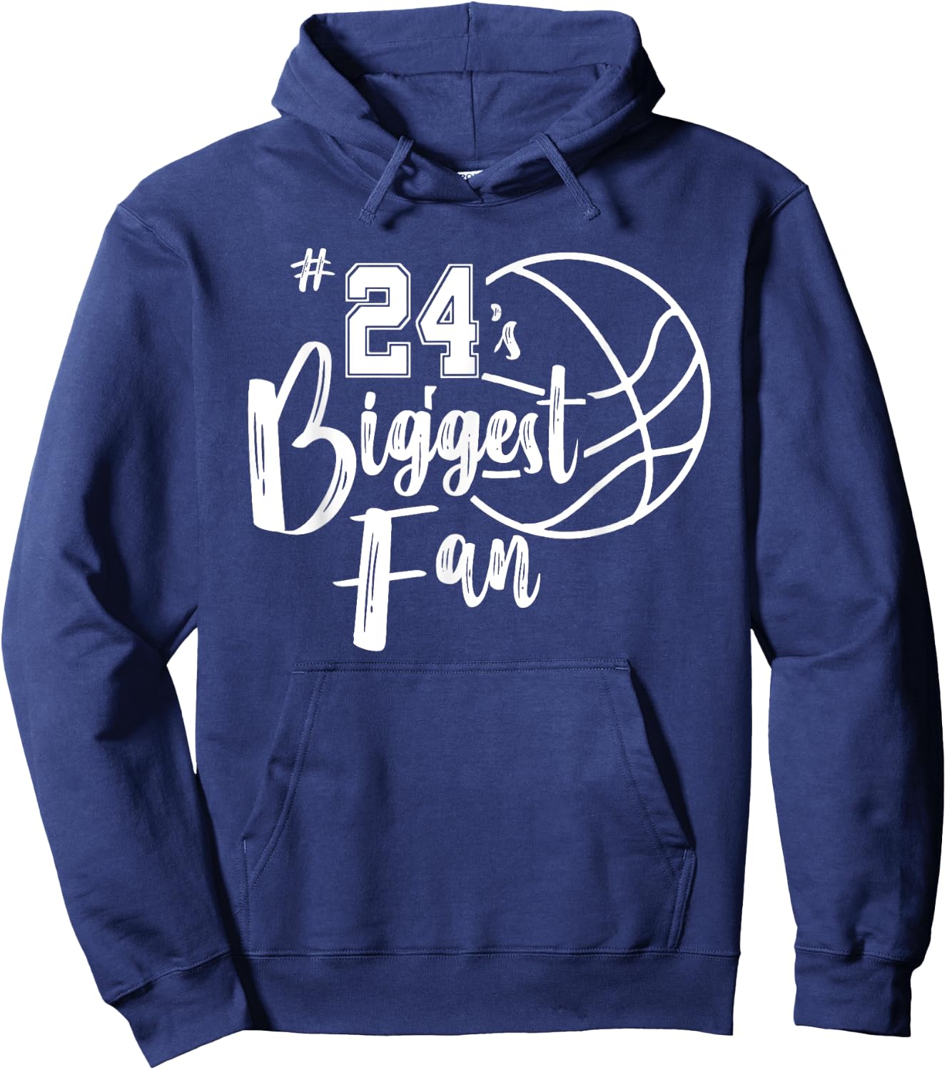Twenty-Four 24's Biggest Fan Shirt Basketball Mom Dad Hoodie - Hoodie | Navy