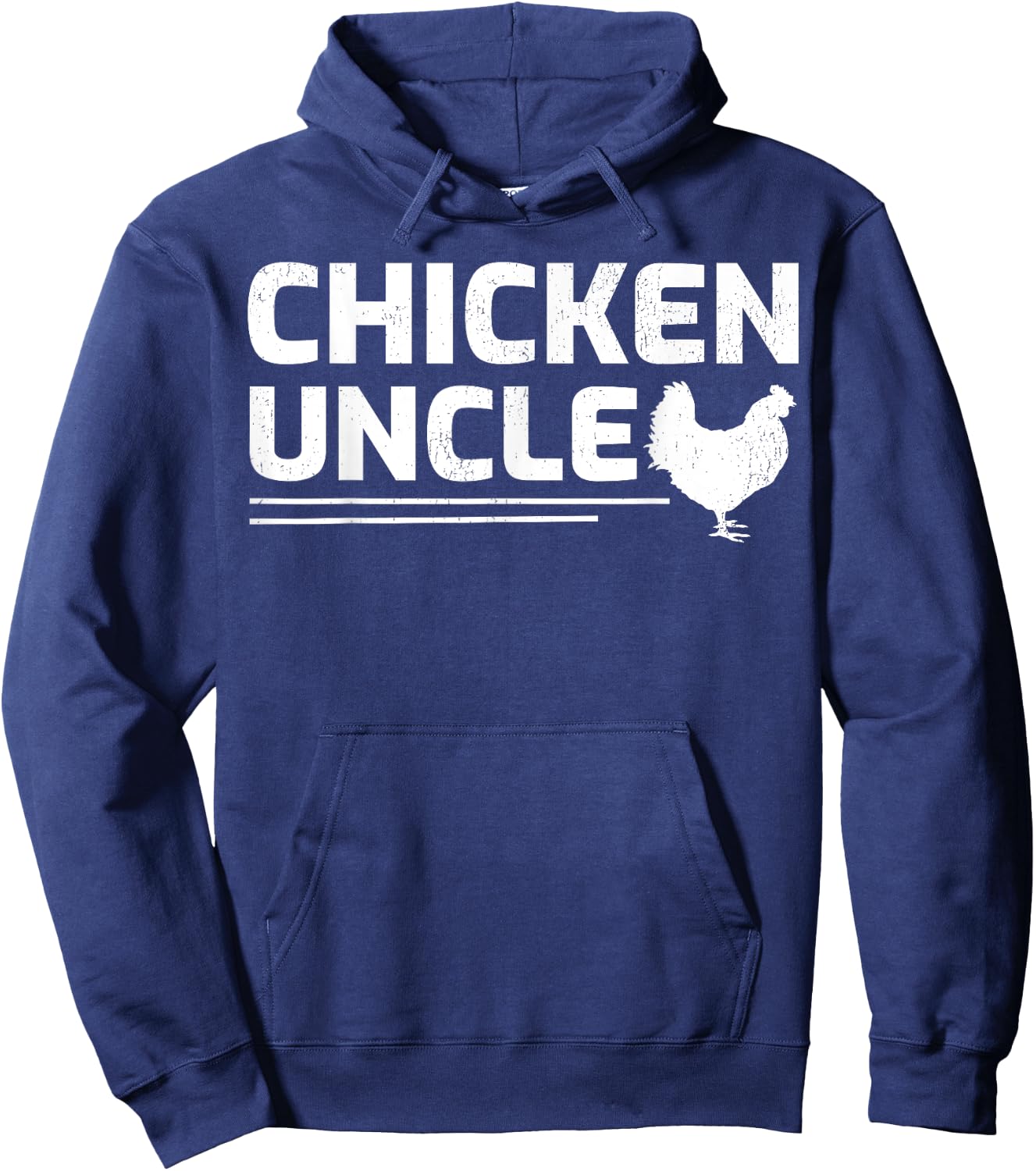 Chicken Farmer Retro Best Chicken Uncle Father's Day Hoodie - Hoodie | Navy