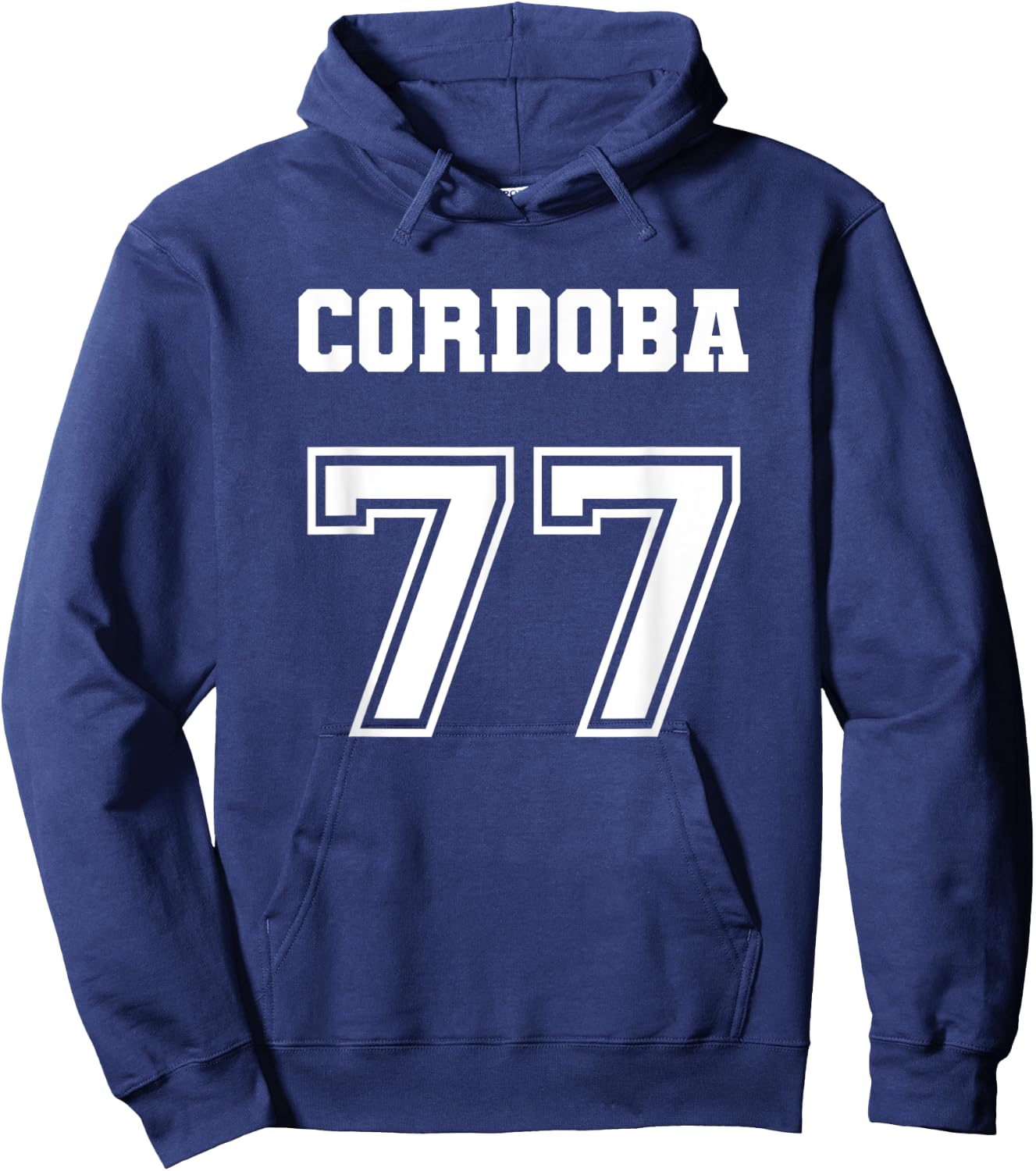 Jersey Style 1977 77 Cordoba Classic Muscle Car Lowrider Hoodie - Hoodie | Navy