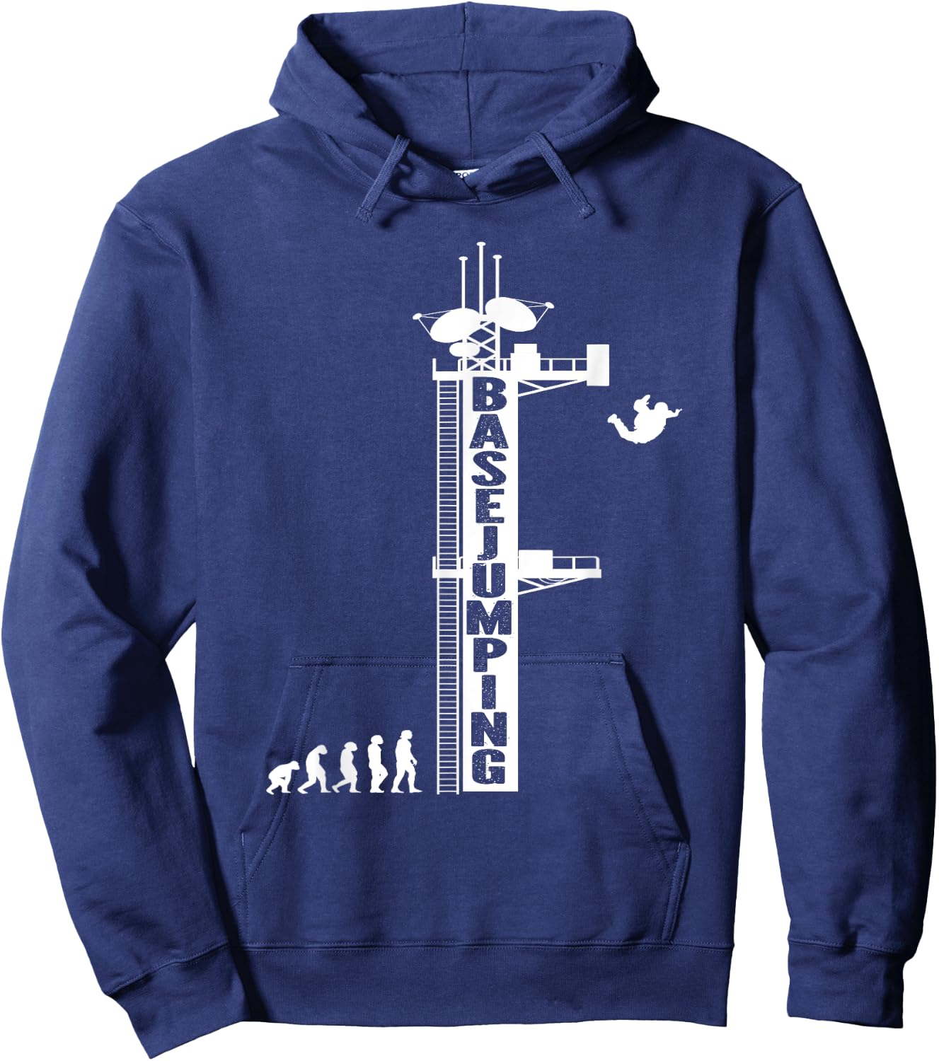 Evolution Base Jumper Antenna Base Jumping Hoodie - Hoodie | Navy