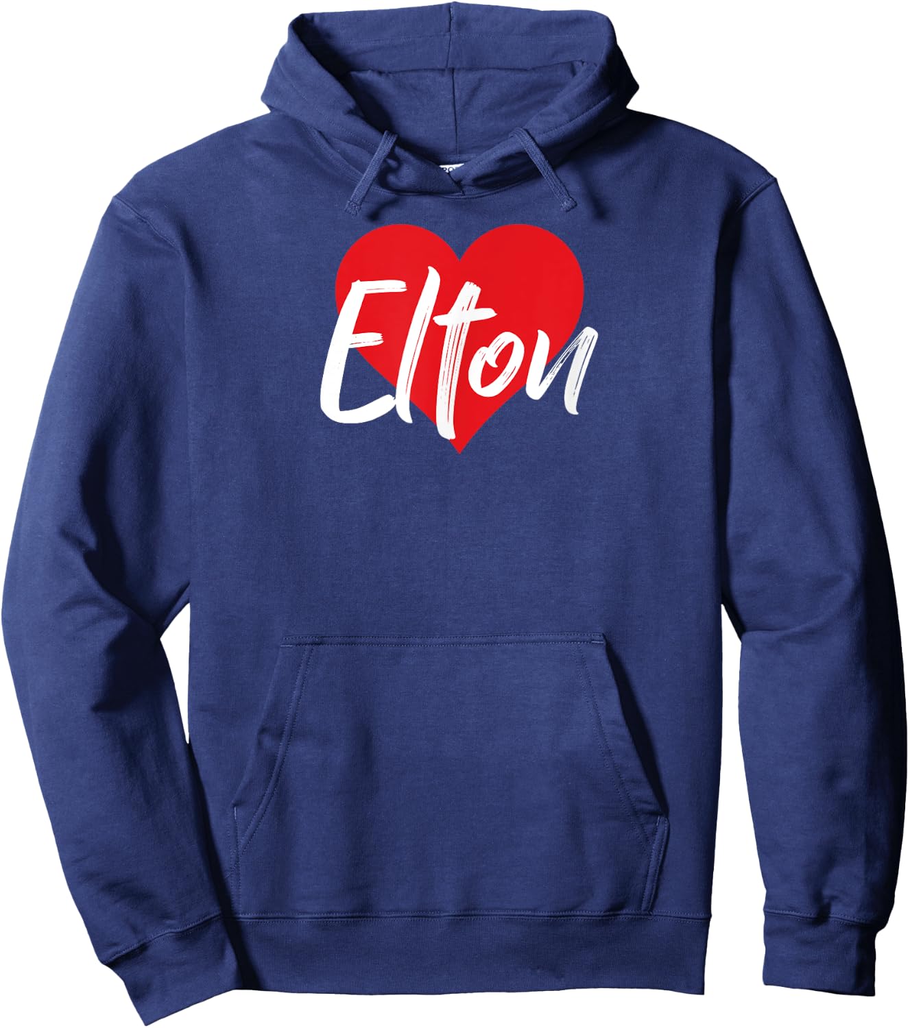 I Love Elton First Name I Heart Named Hoodie - Hoodie | Navy