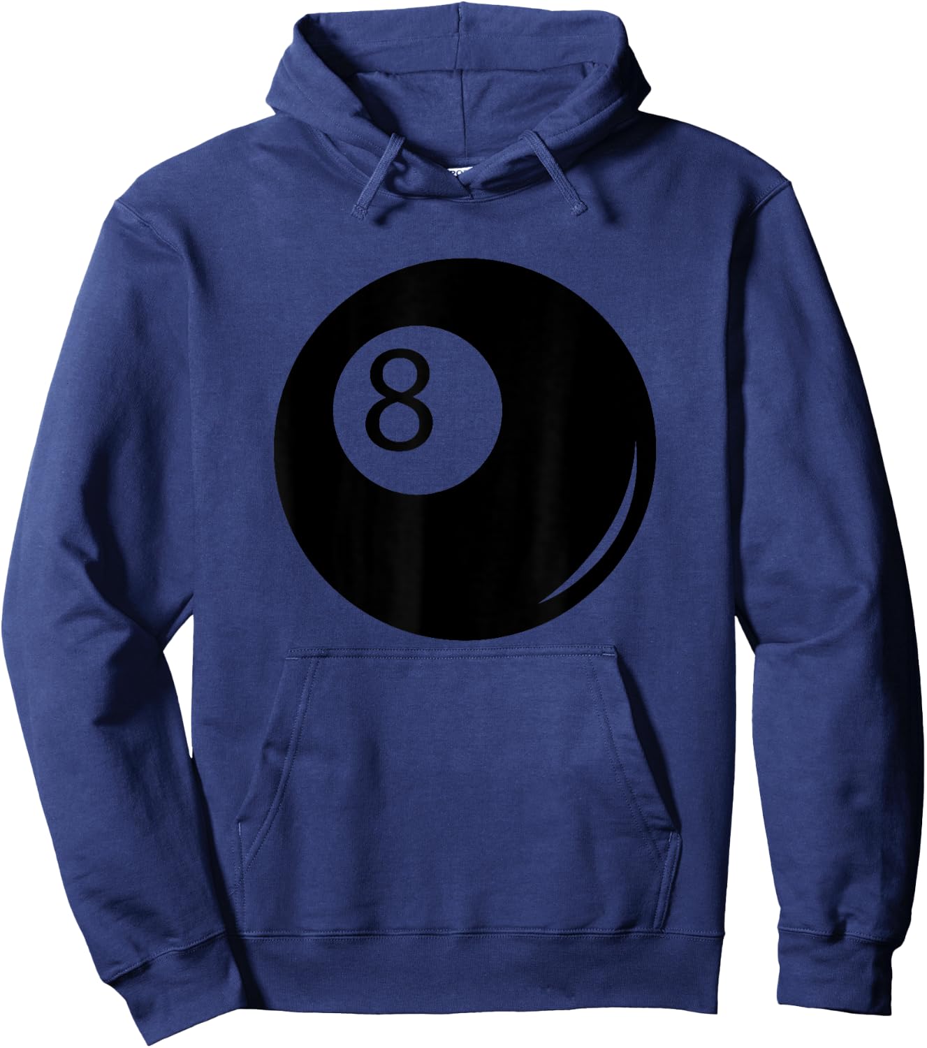 Silhouette Pocket Billiards Pool 8 Ball Cue Stick Player Fan Hoodie - Hoodie | Navy
