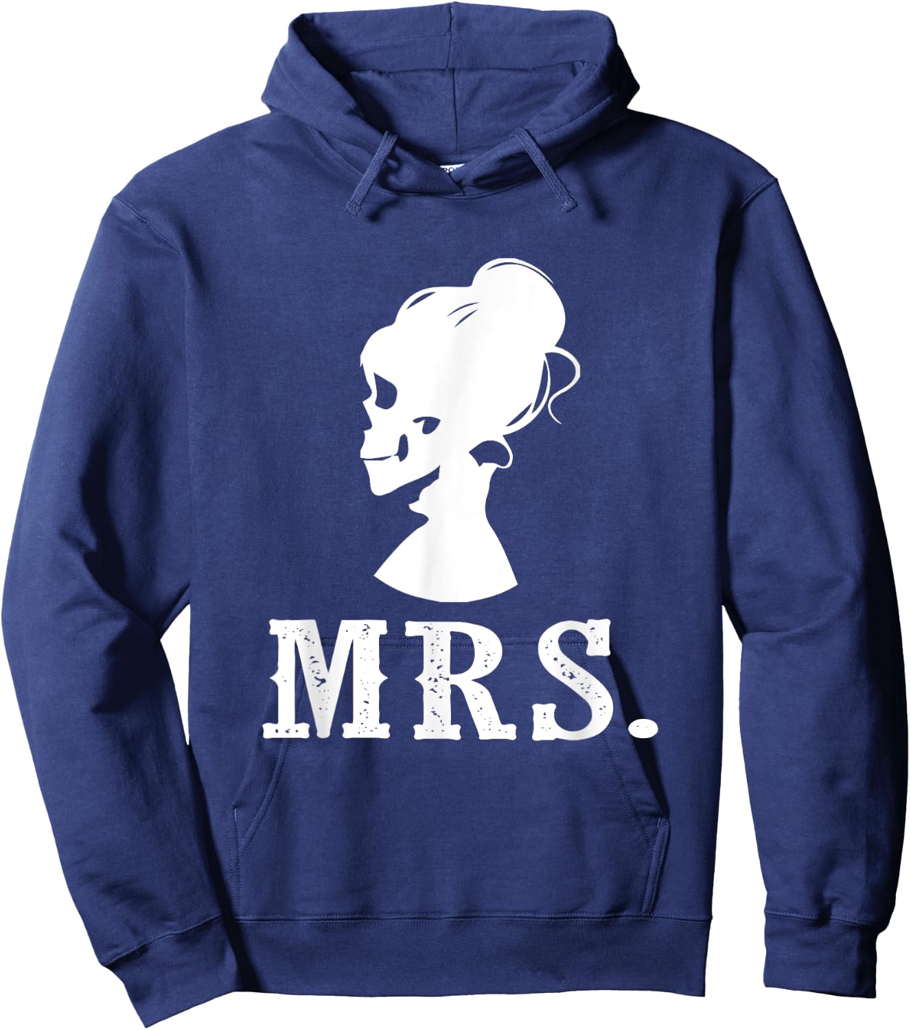 Mrs. Halloween or Day Of The Dead Wedding Bride Hoodie - Hoodie | Navy