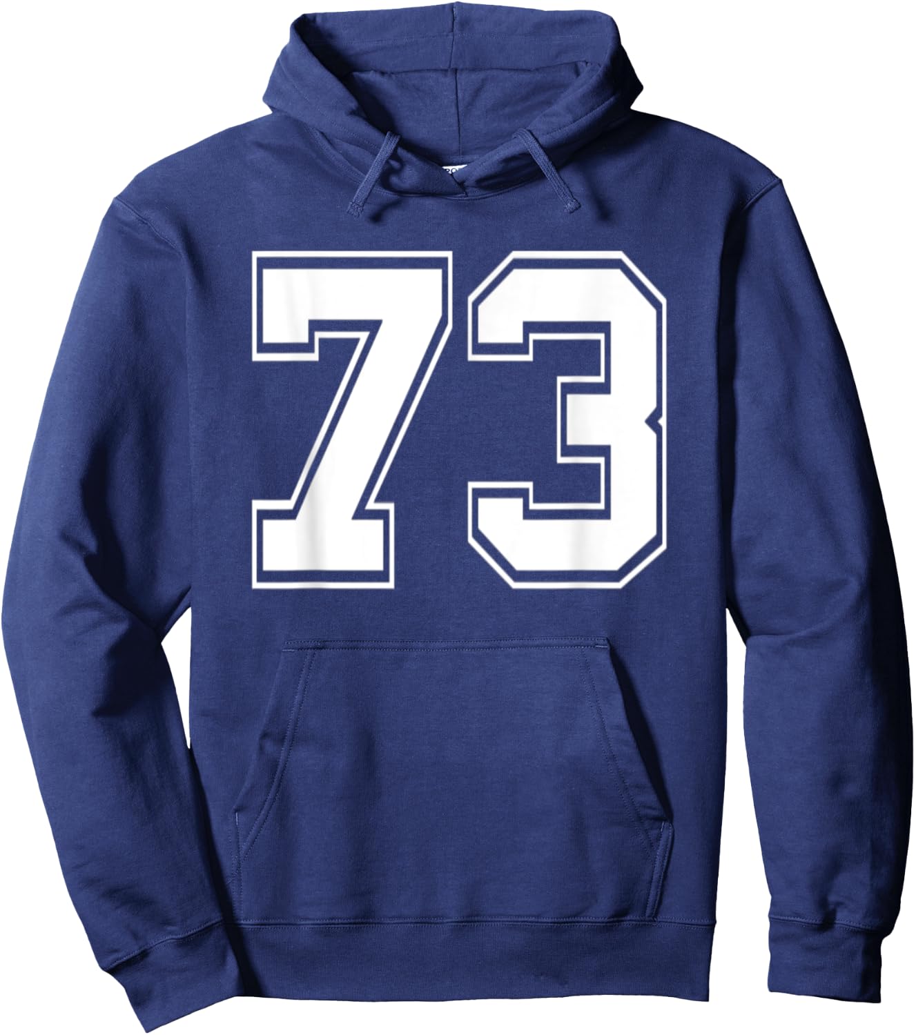 Number 73 Baseball Football Soccer Birthday Hoodie - Hoodie | Navy