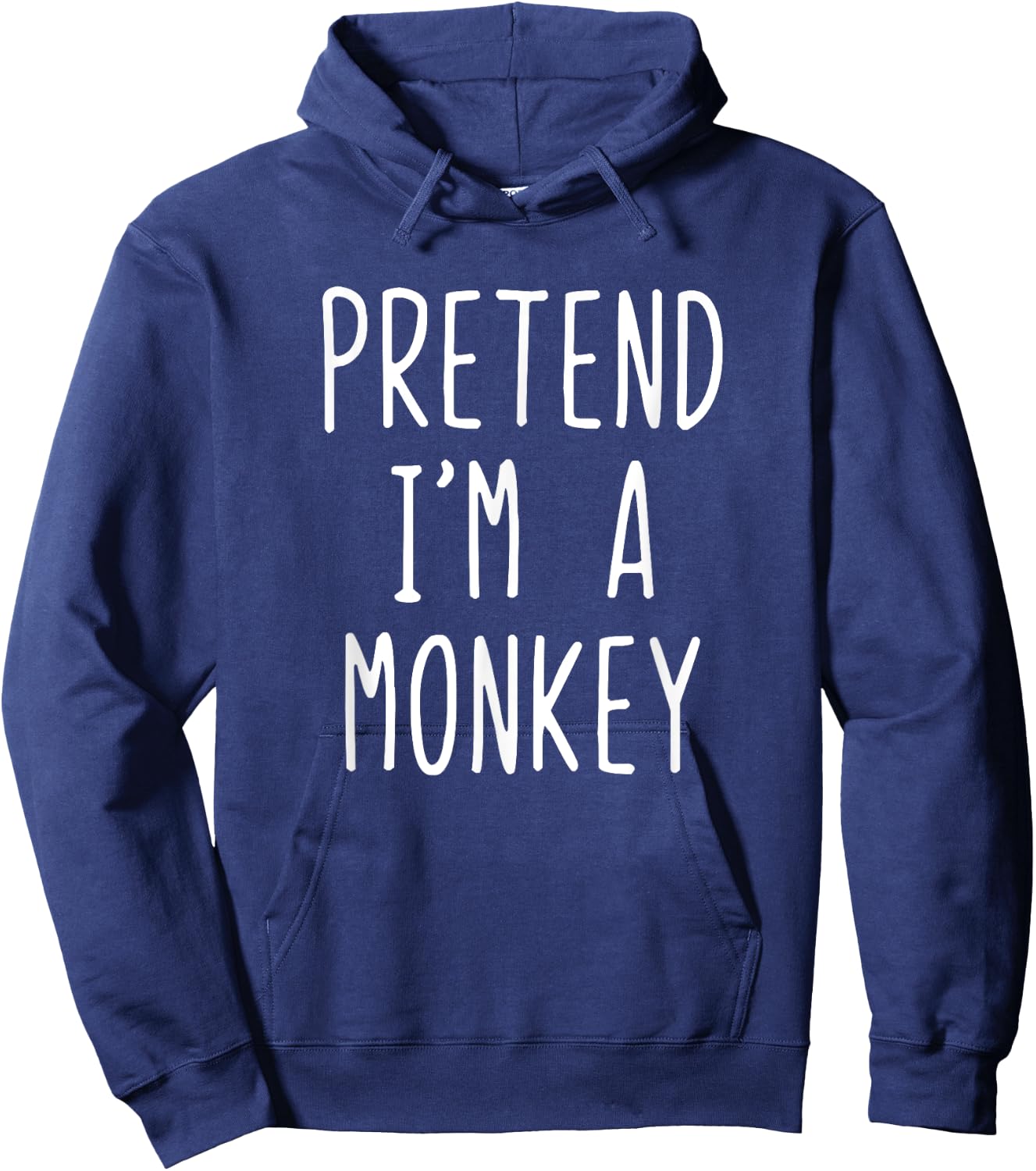 Pretend I'm A Monkey Costume Halloween Funny Lazy Adult Kids Hoodie - Hoodie | Navy