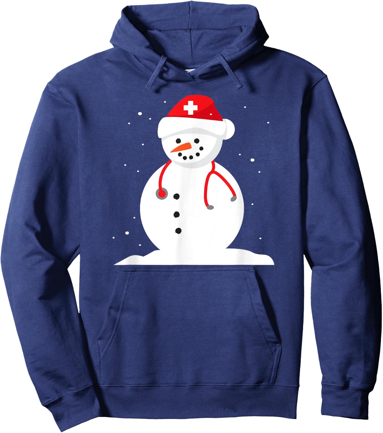 Snowman Nurse Cute Christmas Winter Holiday Snow Gift Hoodie - Hoodie | Navy