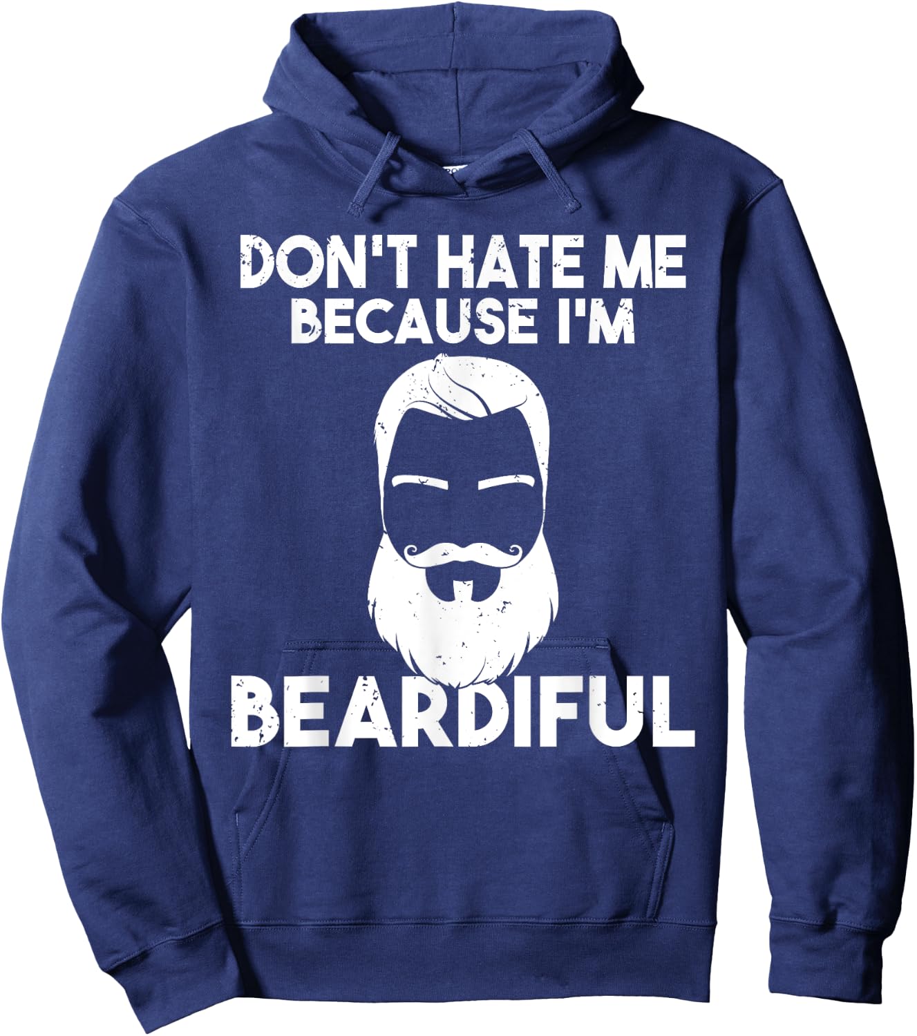Dont hate me because im beardiful Viking Bearded Men Hoodie - Hoodie | Navy