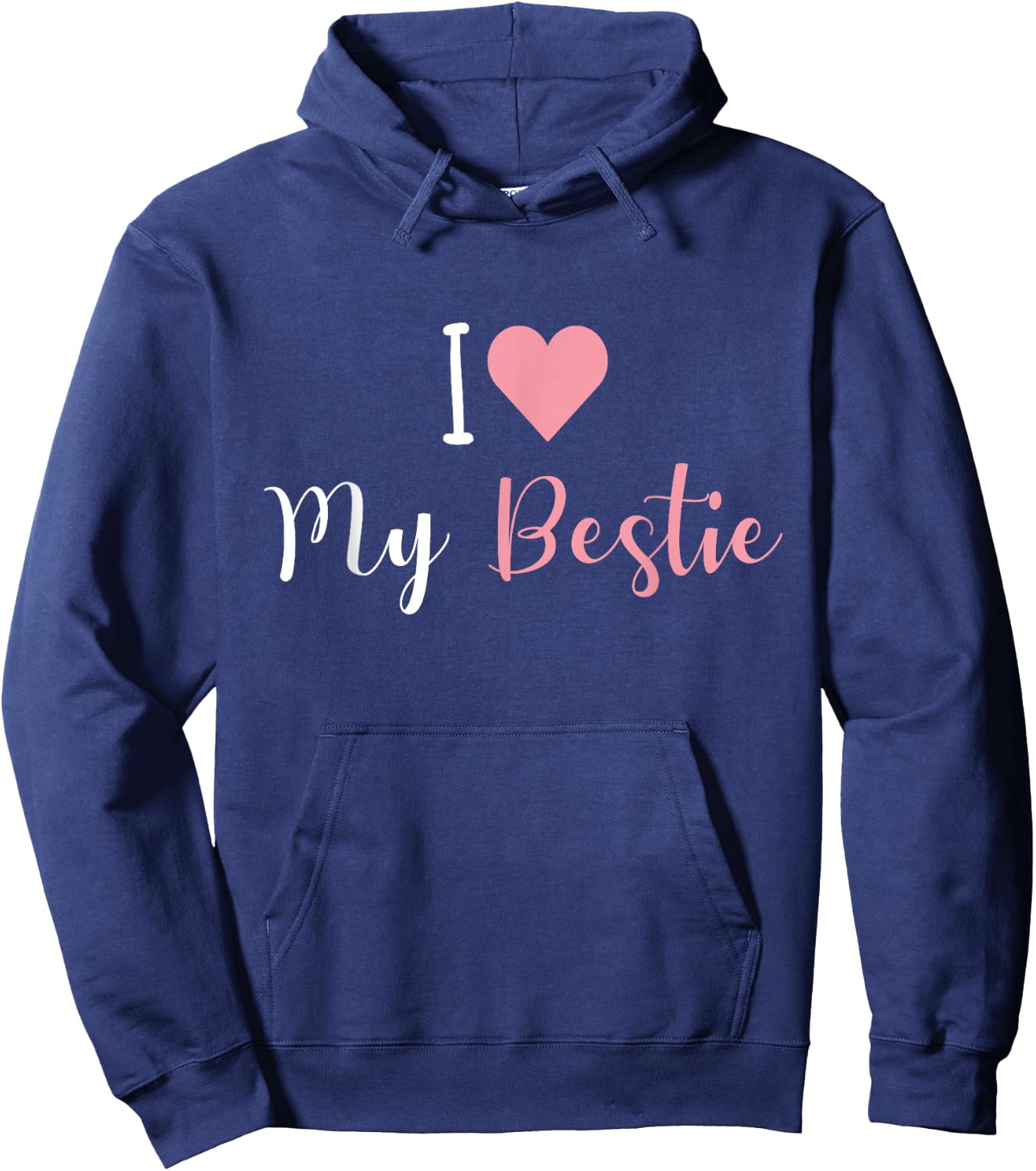 I Love My Bestie I Heart My Bestie BFF Best Friends Matching Hoodie - Hoodie | Navy