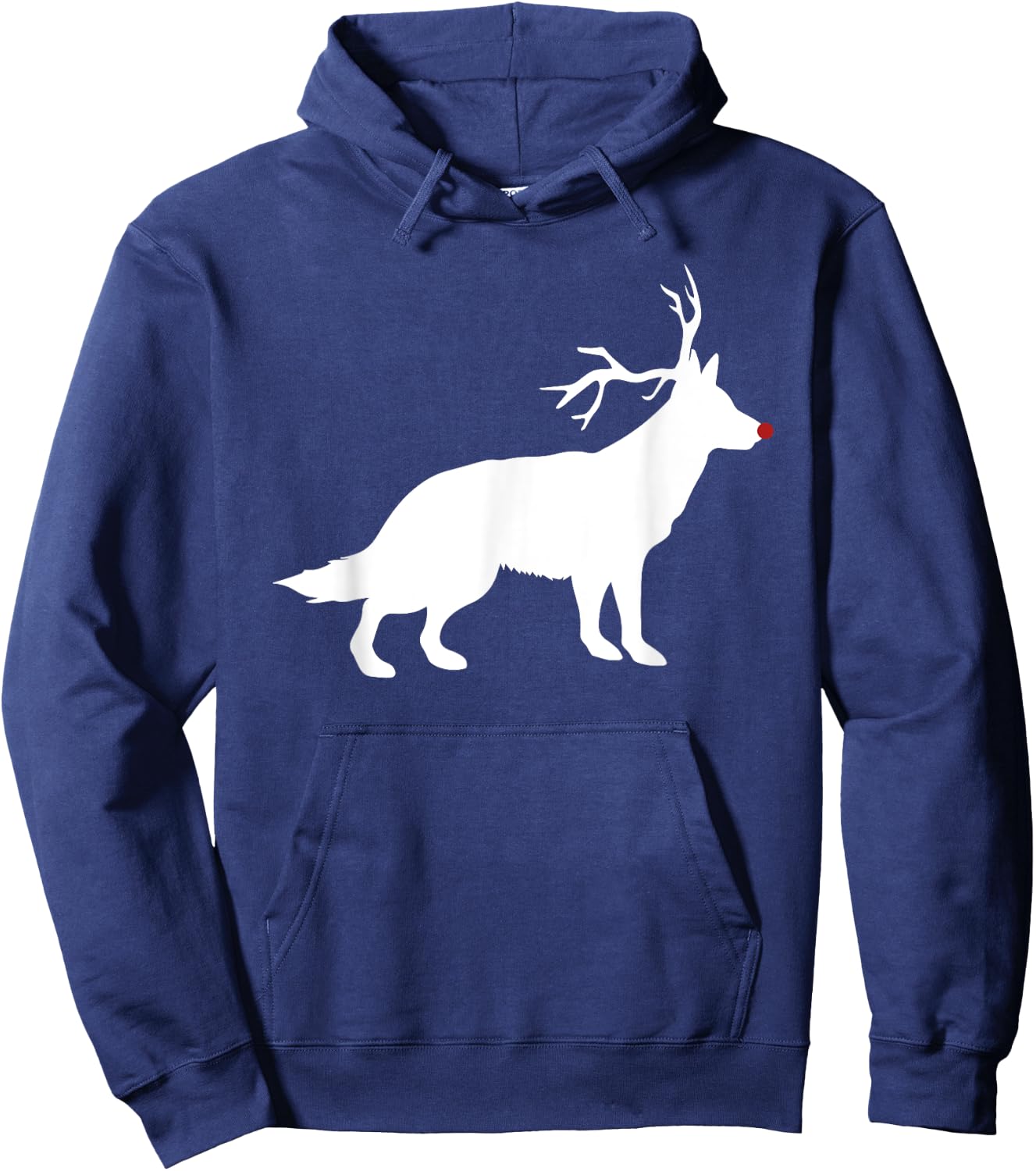 Funny German Shepherd Dog Christmas Reindeer Antlers Xmas Hoodie - Hoodie | Navy