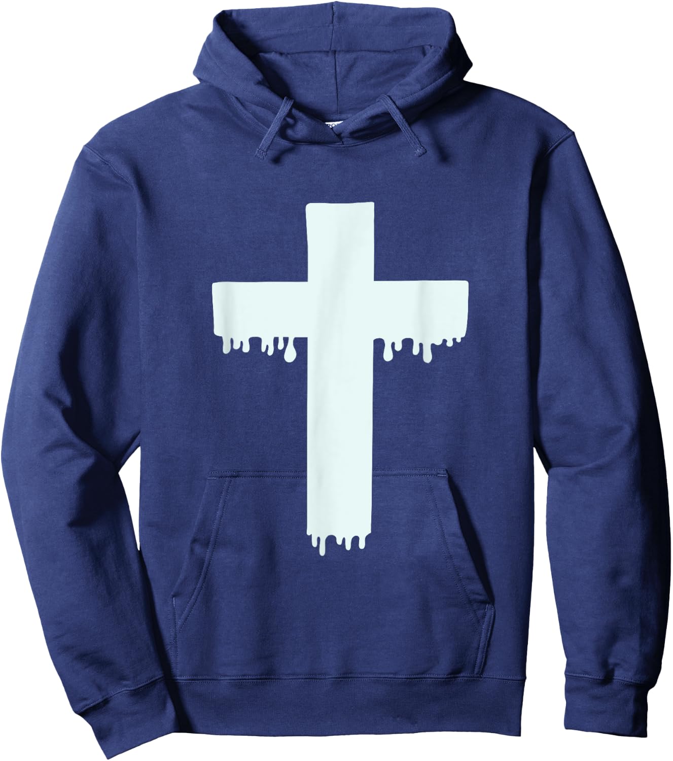 Kawaii Pastel Drippy Cross, Gurokaw Japanese Goth Aesthetic Hoodie - Hoodie | Navy