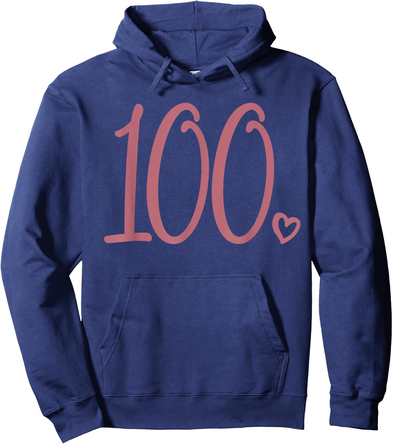 100th Birthday, , One Hundred Number 100 Years Old Hoodie - Hoodie | Navy