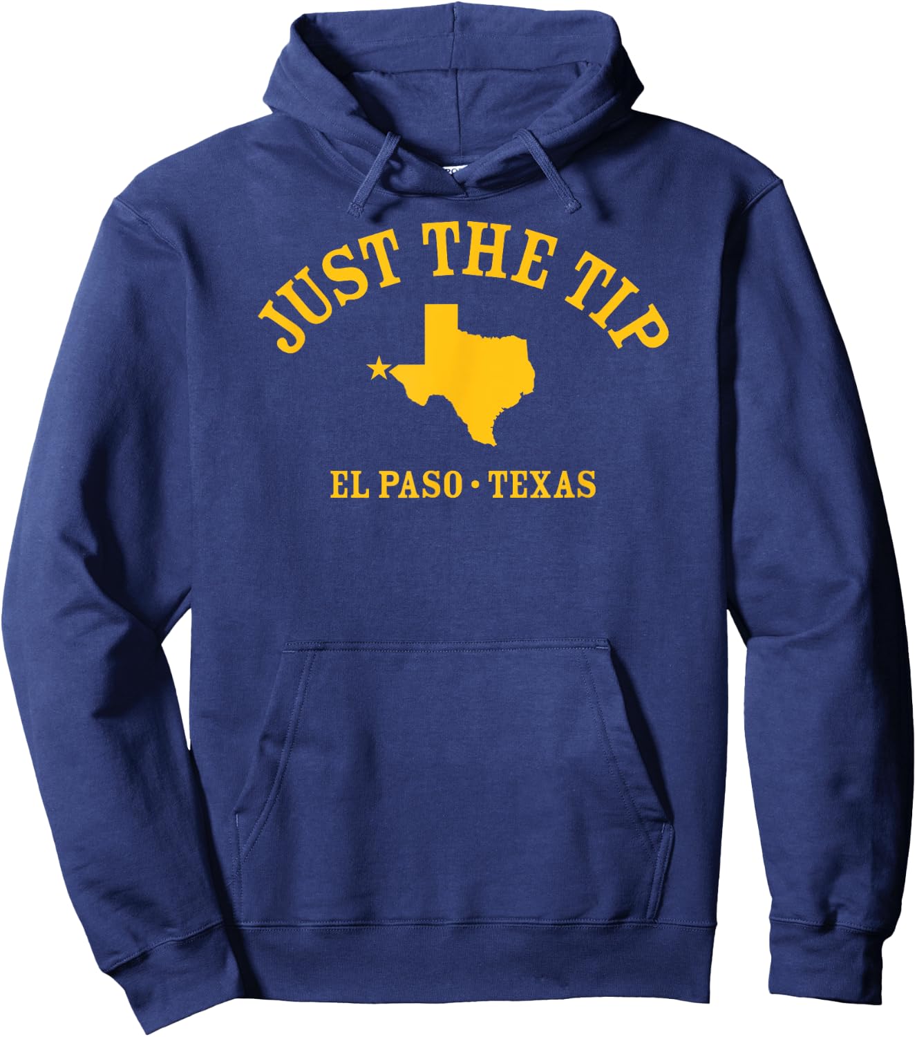 JUST THE TIP / El Paso TX Athletic Design With State Hoodie - Hoodie | Navy