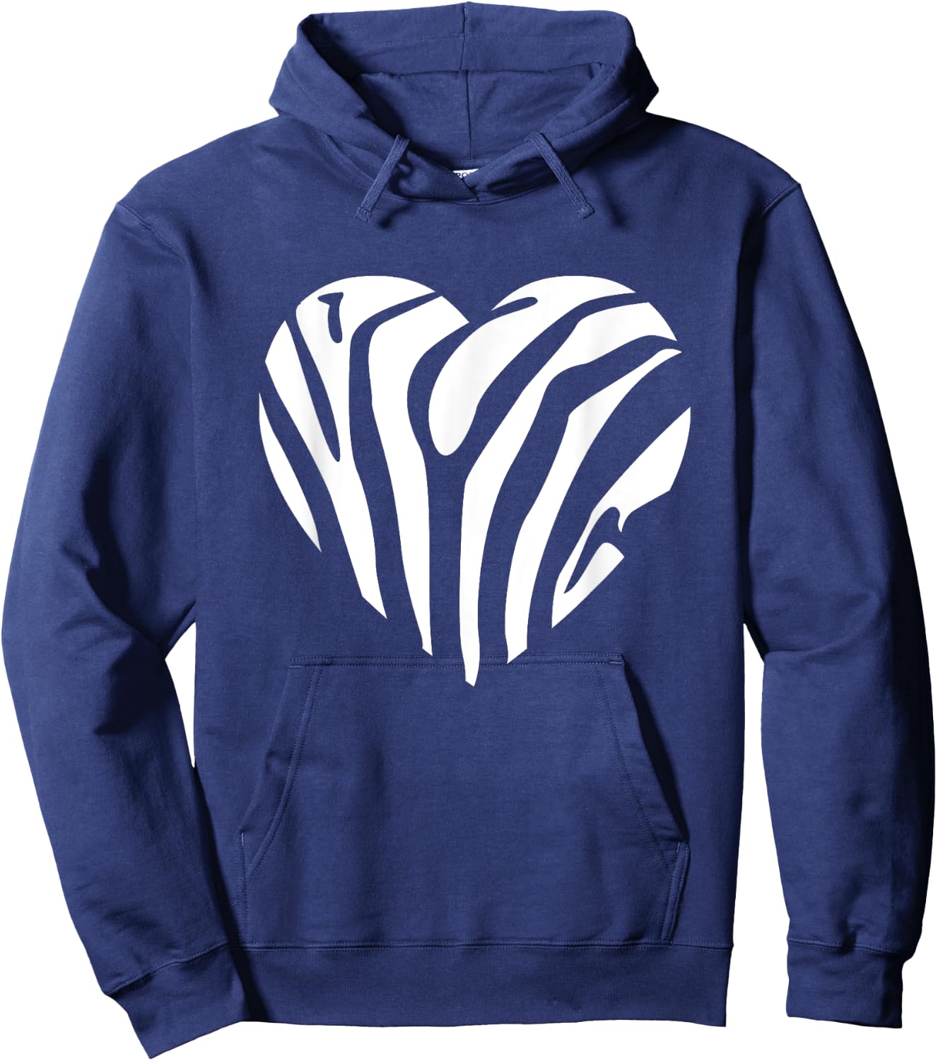Zebra Heart Animal Lover Stripe Africa Gift Men Women Kids Hoodie - Hoodie | Navy