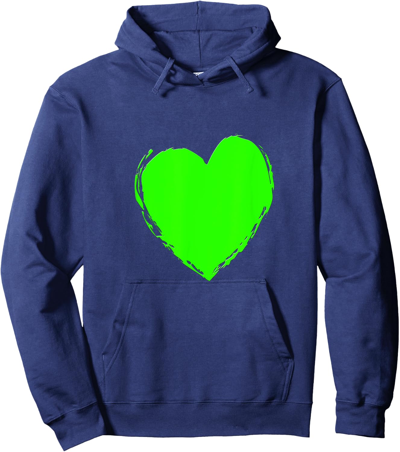 Big Green Heart Celebration Design for St Patricks Day Hoodie - Hoodie | Navy