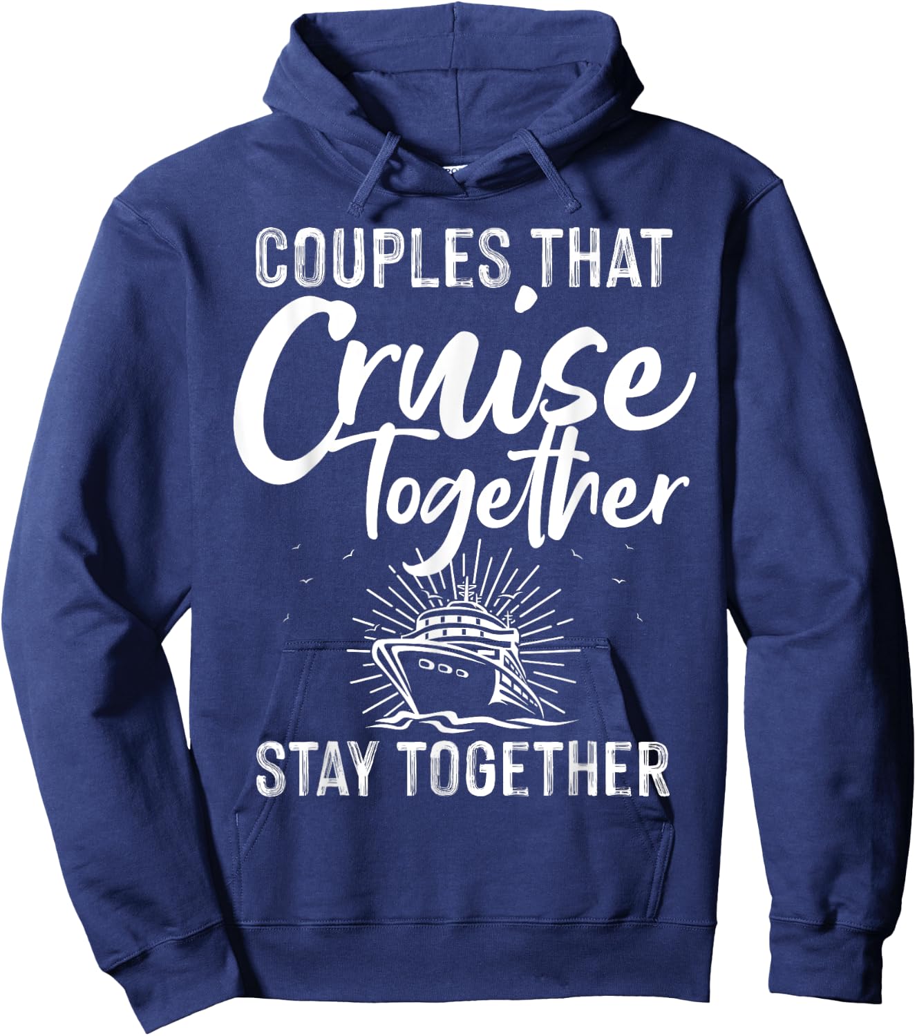 Funny Cruise Couple Cruising Design Men Women Husband Wife Hoodie - Hoodie | Navy
