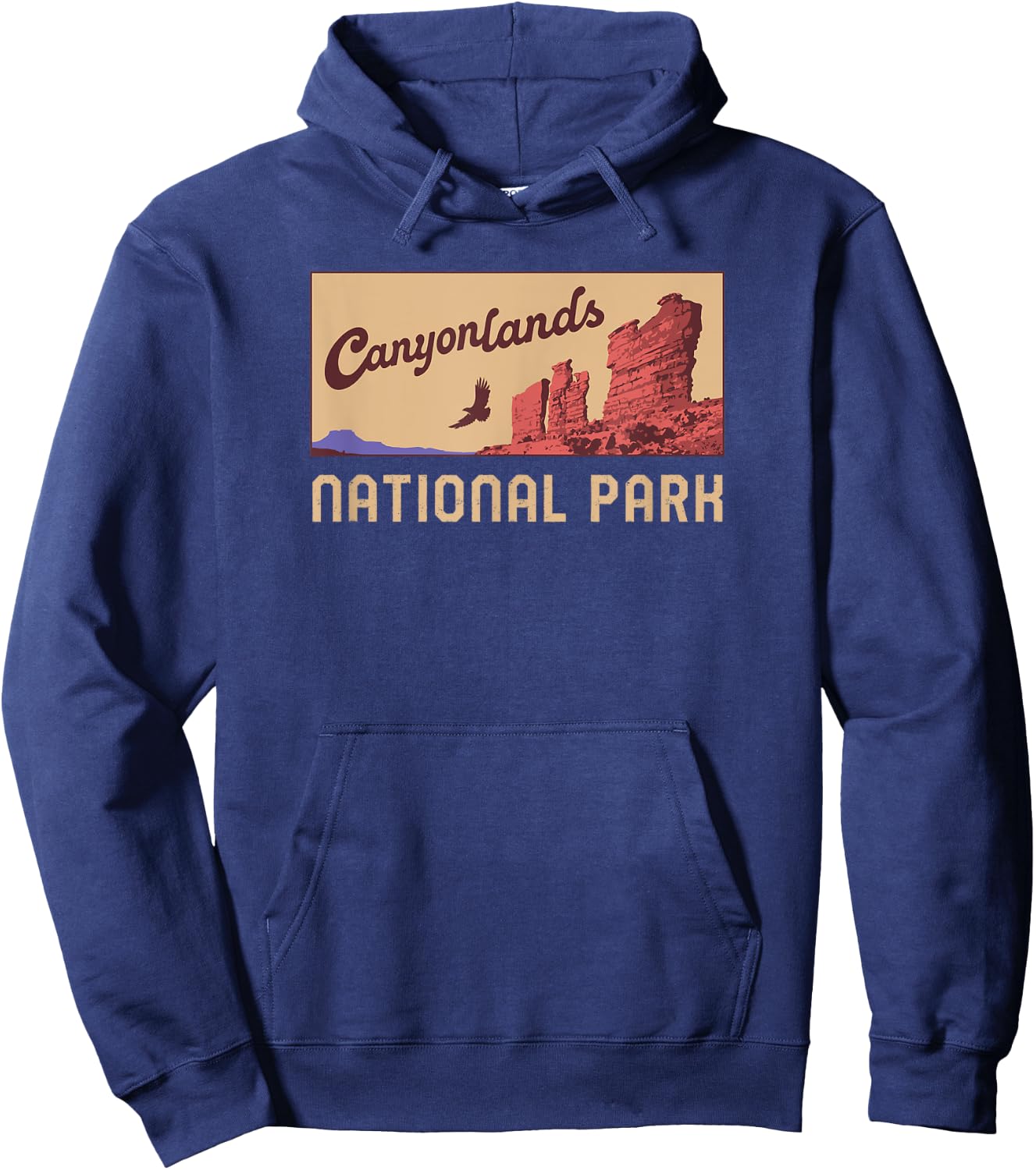 Canyonlands National Park Utah Minimalist Retro Graphic Hoodie - Hoodie | Navy