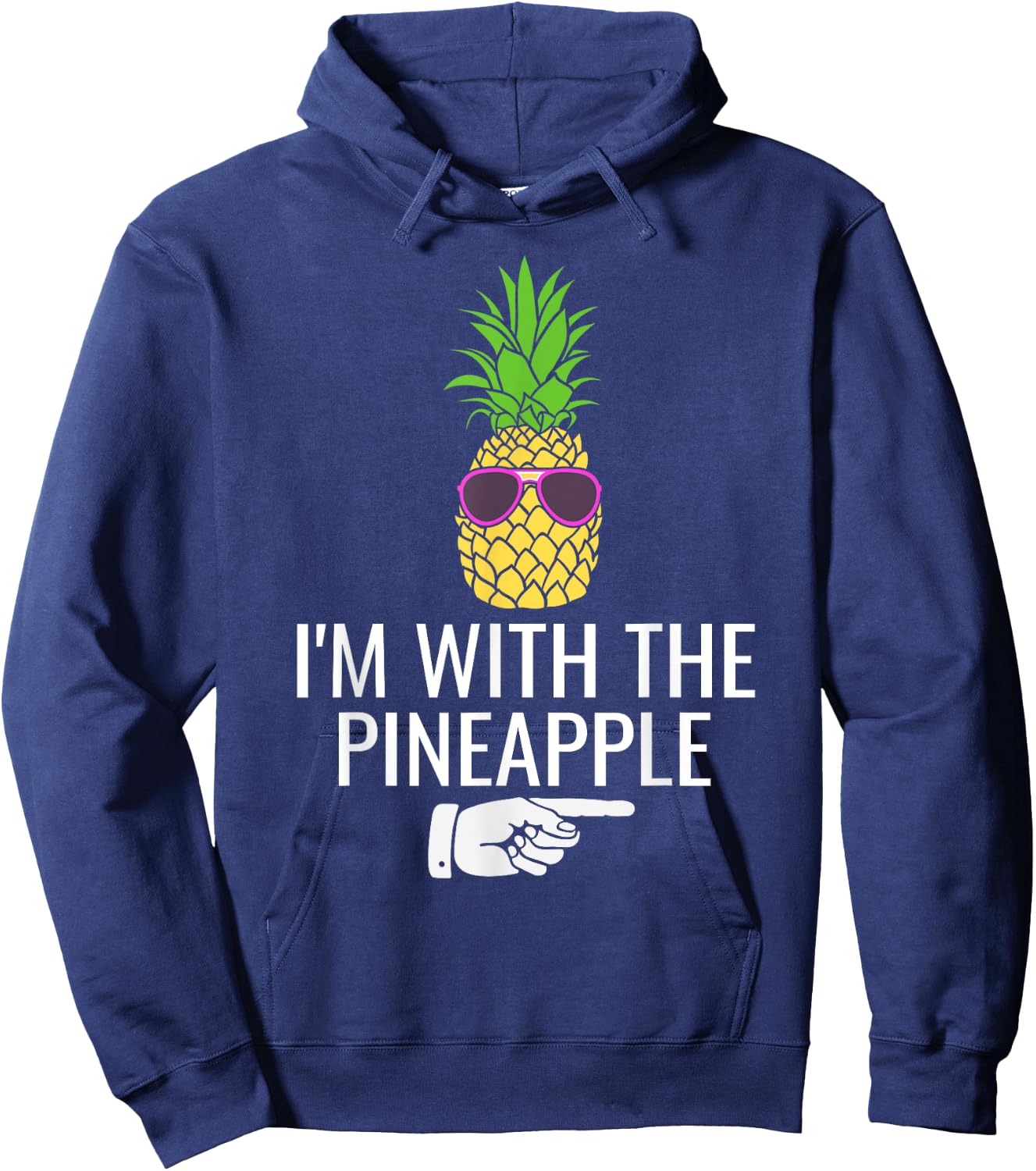 I'm with Pineapple Shirt Funny Pineapple Halloween Costume Hoodie - Hoodie | Navy