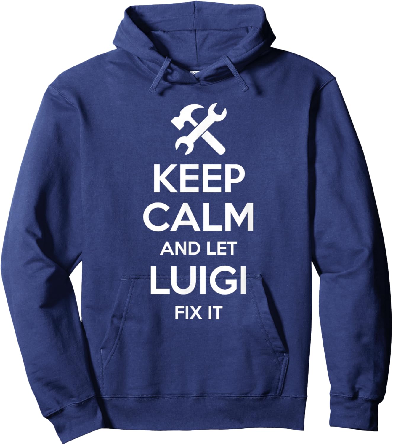 LUIGI Fix Quote Funny Birthday Personalized Name Gift Hoodie - Hoodie | Navy