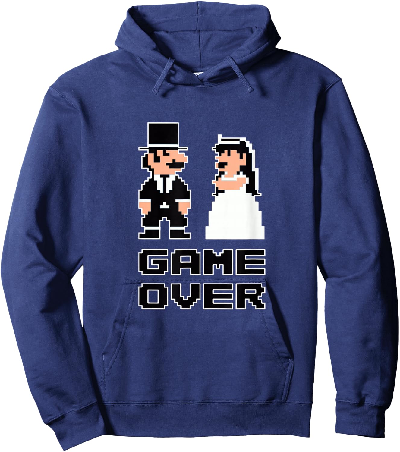 Game Over Bachelor Party Wedding Groomsman Humor Groom Men Hoodie - Hoodie | Navy