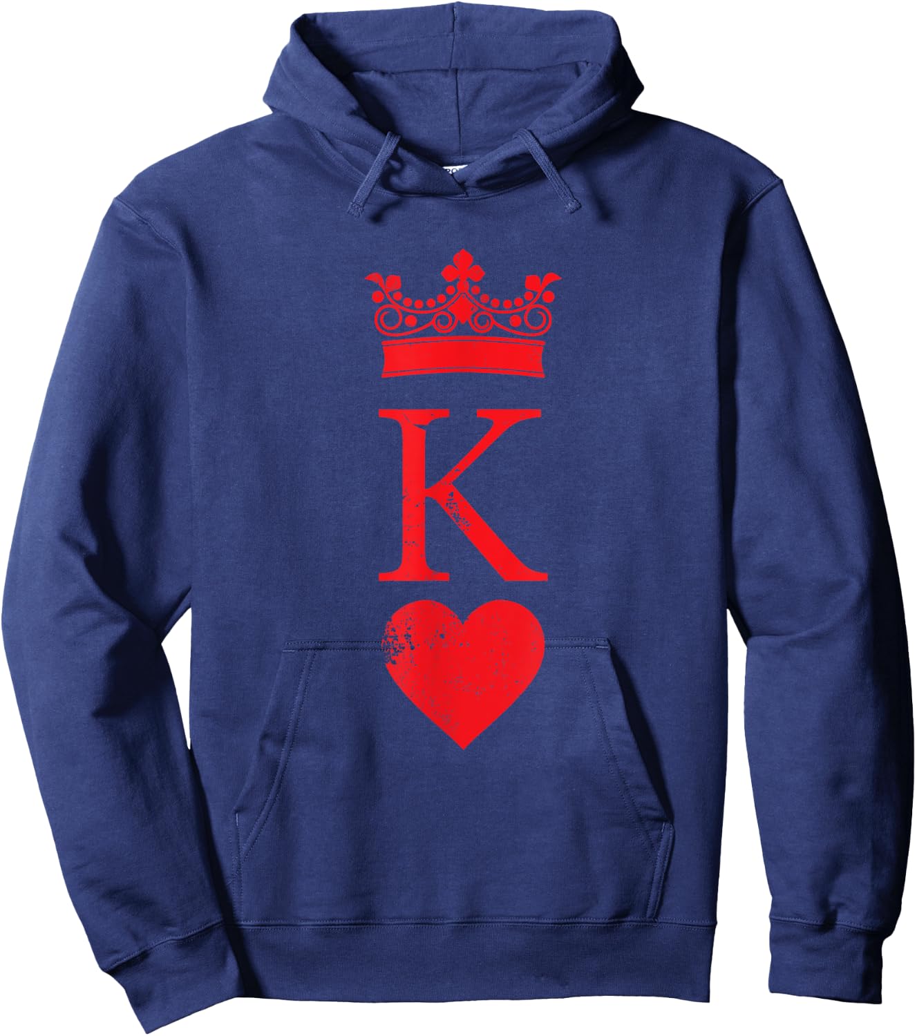 King of Hearts Halloween Costume Vintage Poker Cards King Hoodie - Hoodie | Navy