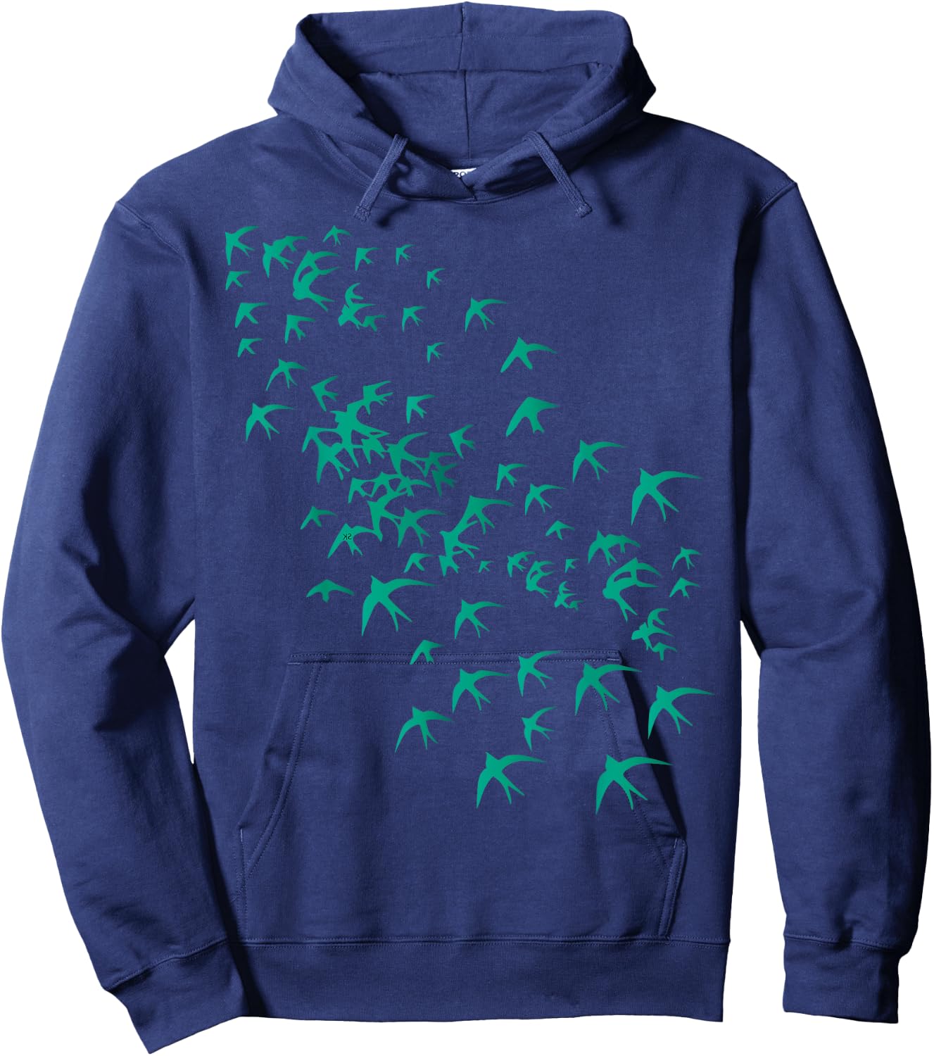 Flying Swarm of Swallows- Flock of Birds in the Sky & Nature Hoodie - Hoodie | Navy