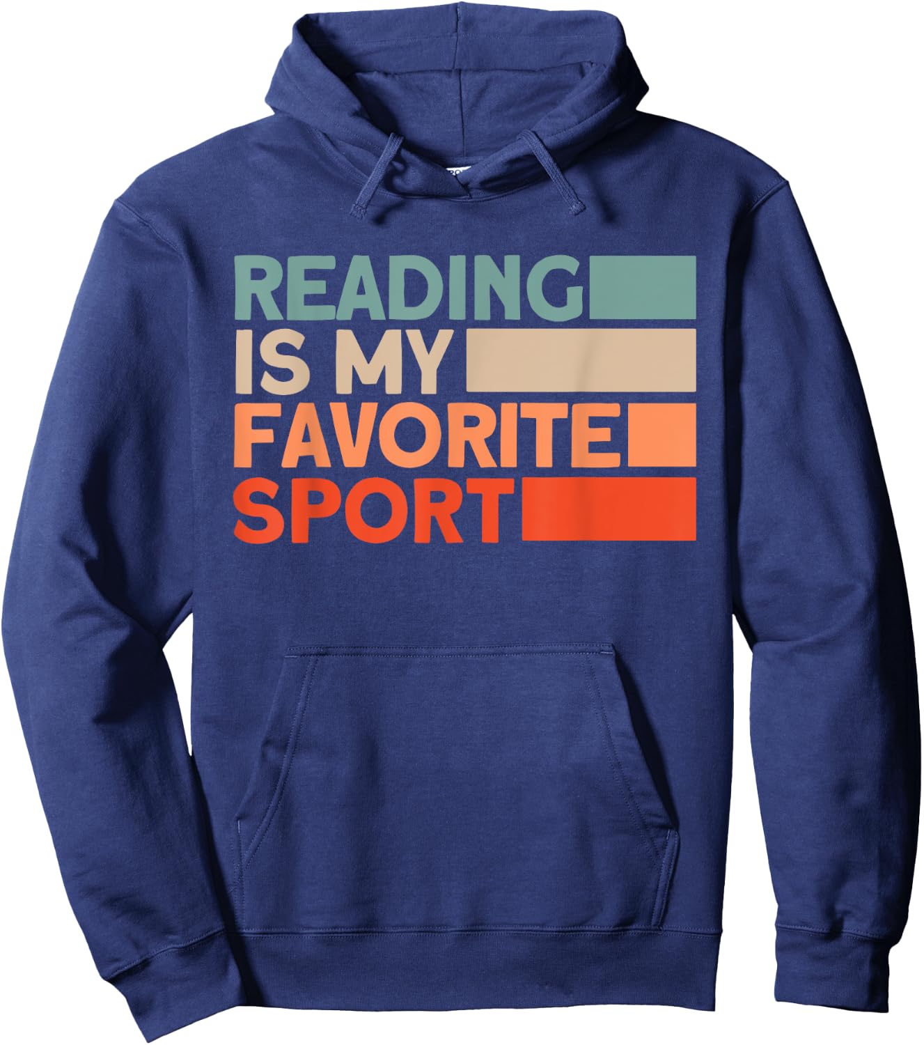 Reading Is My Favorite Sport Bookworm Hoodie - Hoodie | Navy