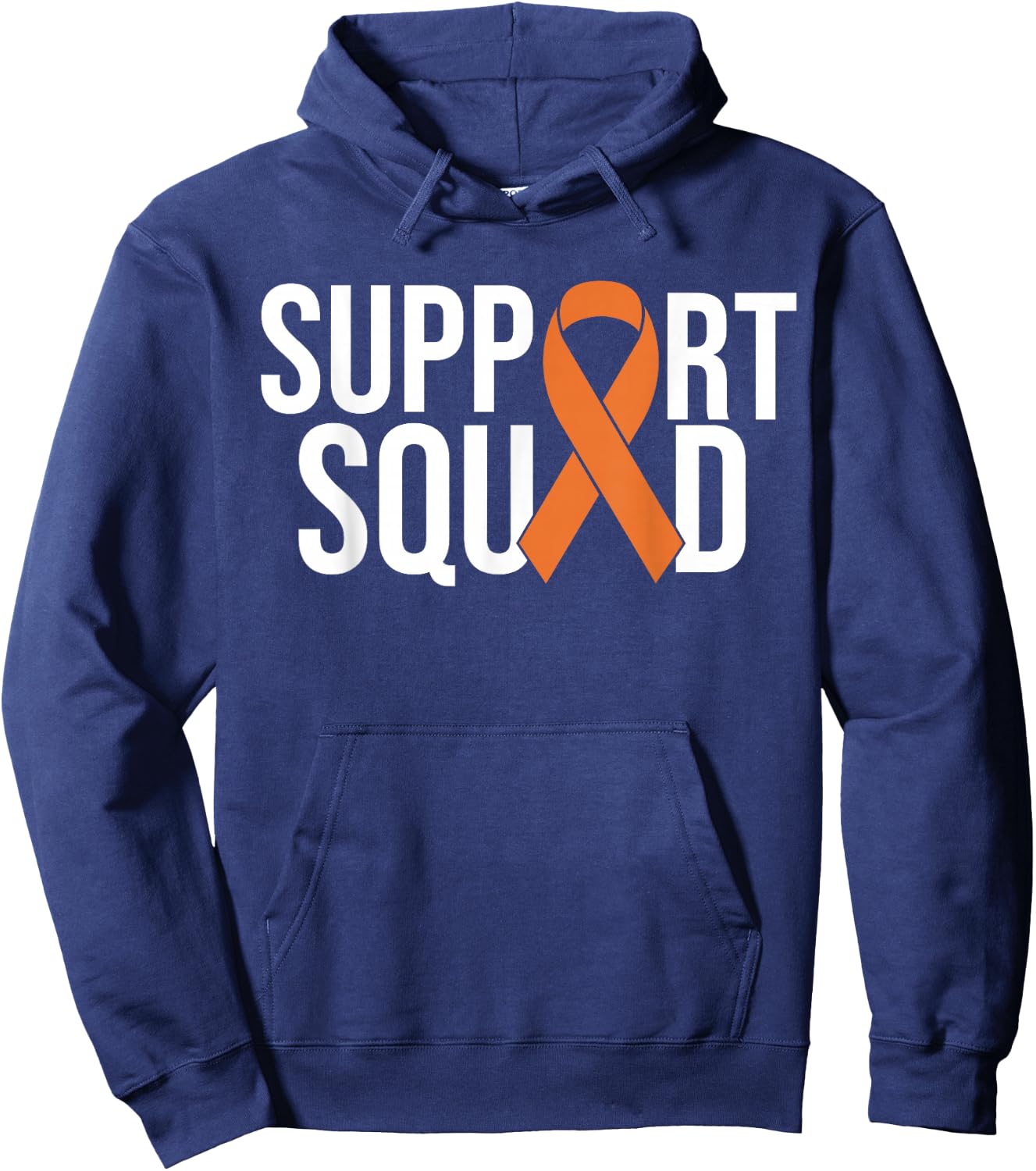 Kidney Cancer Awareness Orange Ribbon Hoodie - Hoodie | Navy
