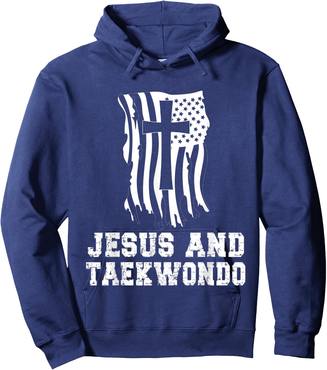 Jesus And Taekwondo Instructor Christian Martial Arts Fan Hoodie - Hoodie | Navy